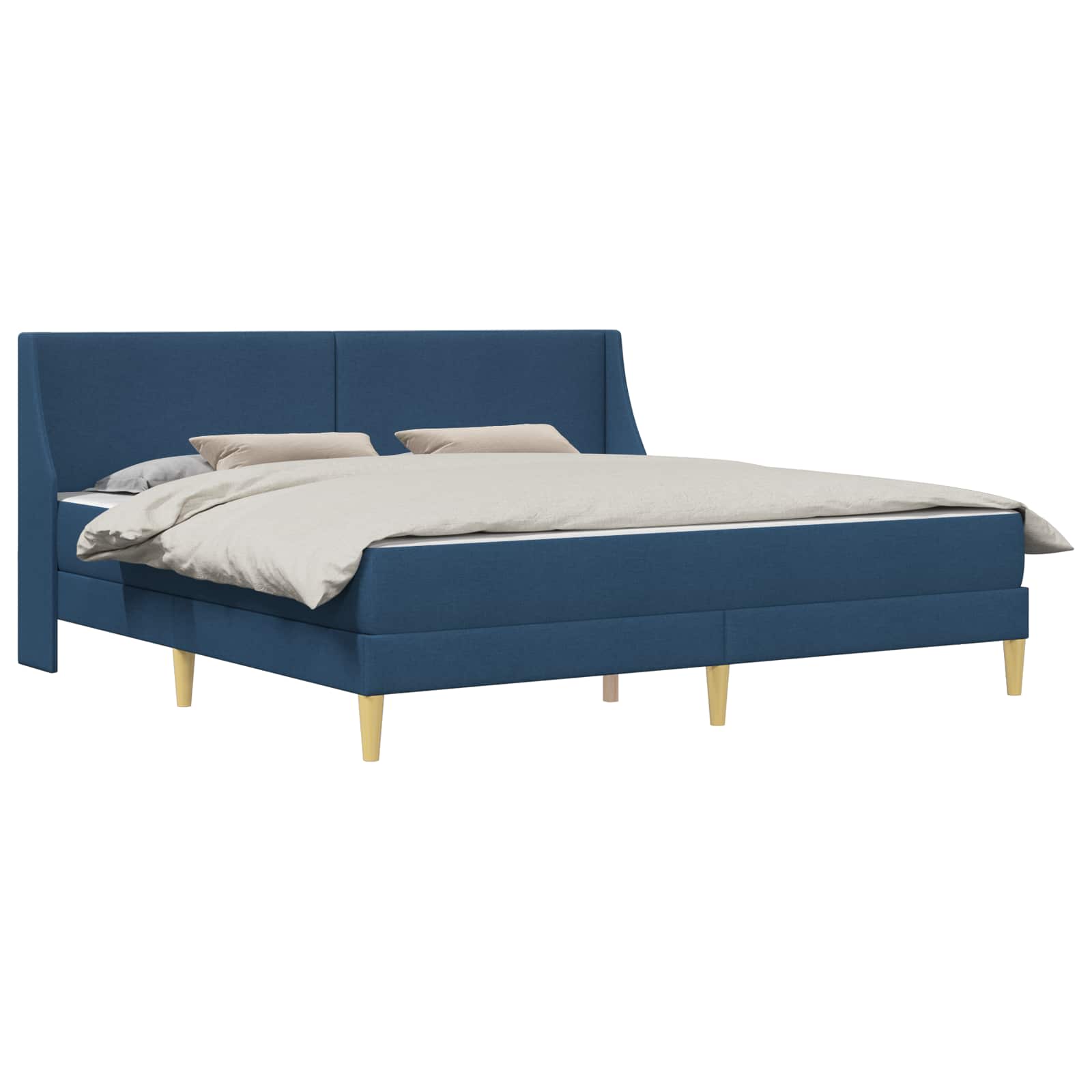Bedframe met matras met hoofdeinde Blauw 180 x 200 cm Polyester is nu te koop bij PeponiXL, paradijselijk wonen!