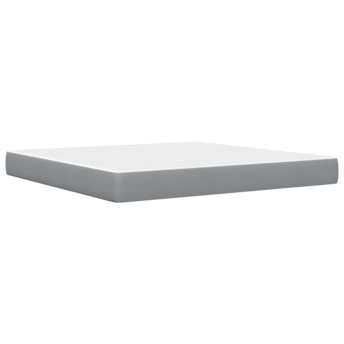 Bedframe met matras Lichtgrijs 200 x 200 cm Polyester is nu te koop bij PeponiXL, paradijselijk wonen!
