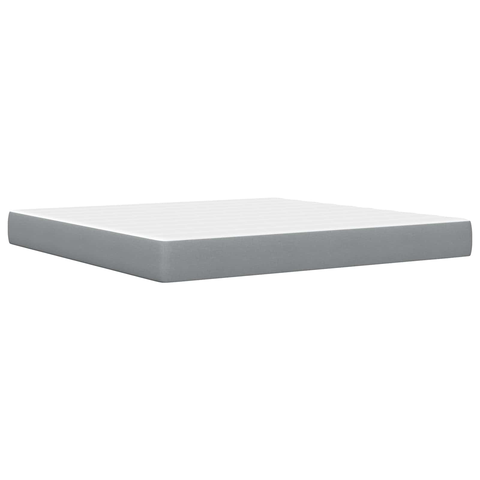 Bedframe met matras Lichtgrijs 200 x 200 cm Polyester is nu te koop bij PeponiXL, paradijselijk wonen!
