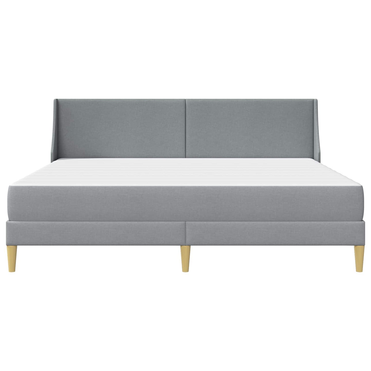 Bedframe met matras Lichtgrijs 200 x 200 cm Polyester is nu te koop bij PeponiXL, paradijselijk wonen!