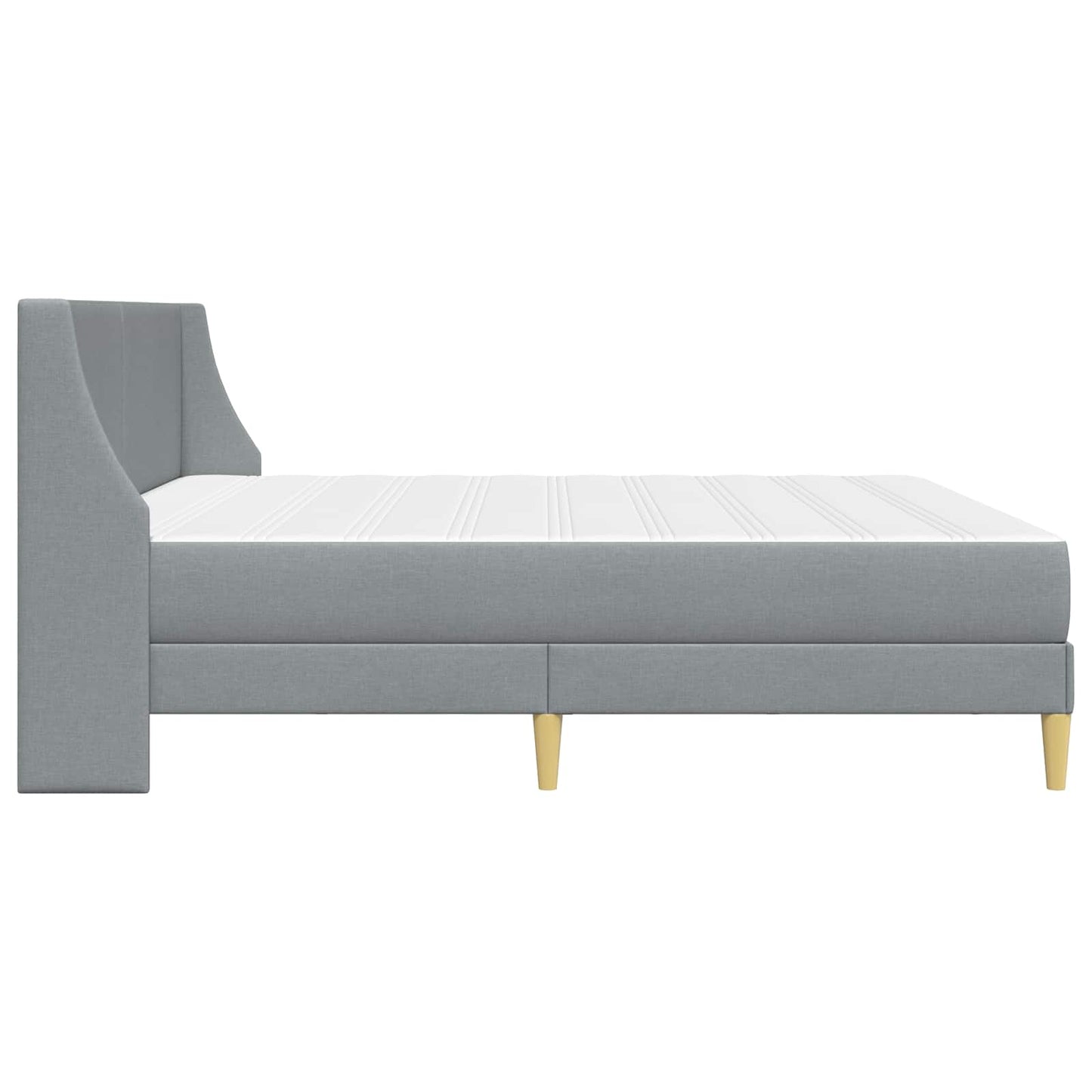 Bedframe met matras Lichtgrijs 200 x 200 cm Polyester is nu te koop bij PeponiXL, paradijselijk wonen!