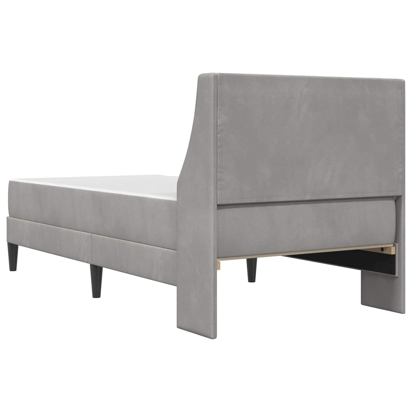 Bedframe met matras met matras Lichtgrijs 90 x 190 cm Fluweel is nu te koop bij PeponiXL, paradijselijk wonen!