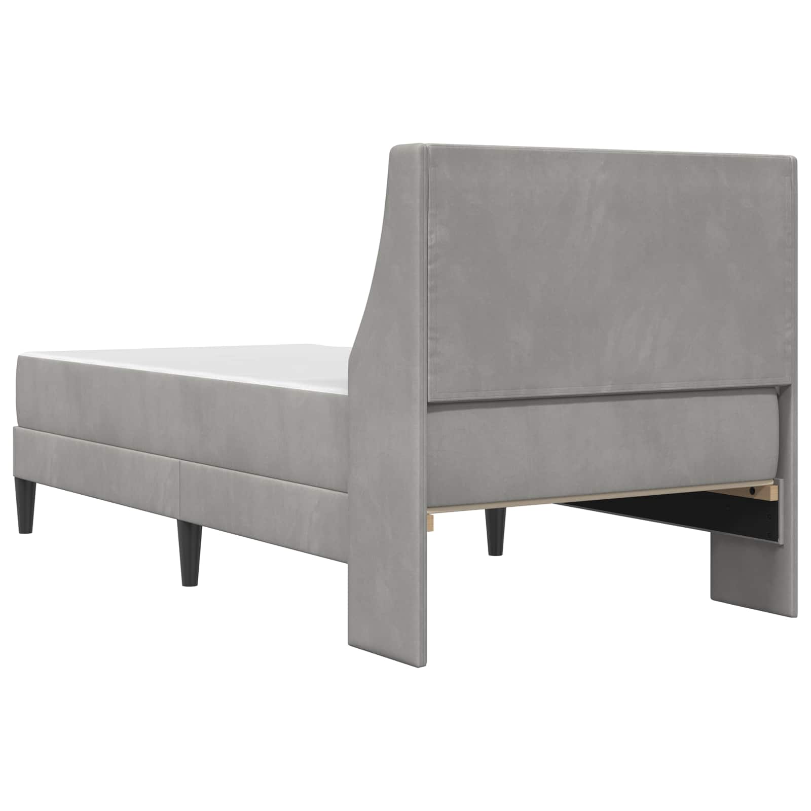 Bedframe met matras met matras Lichtgrijs 90 x 190 cm Fluweel is nu te koop bij PeponiXL, paradijselijk wonen!