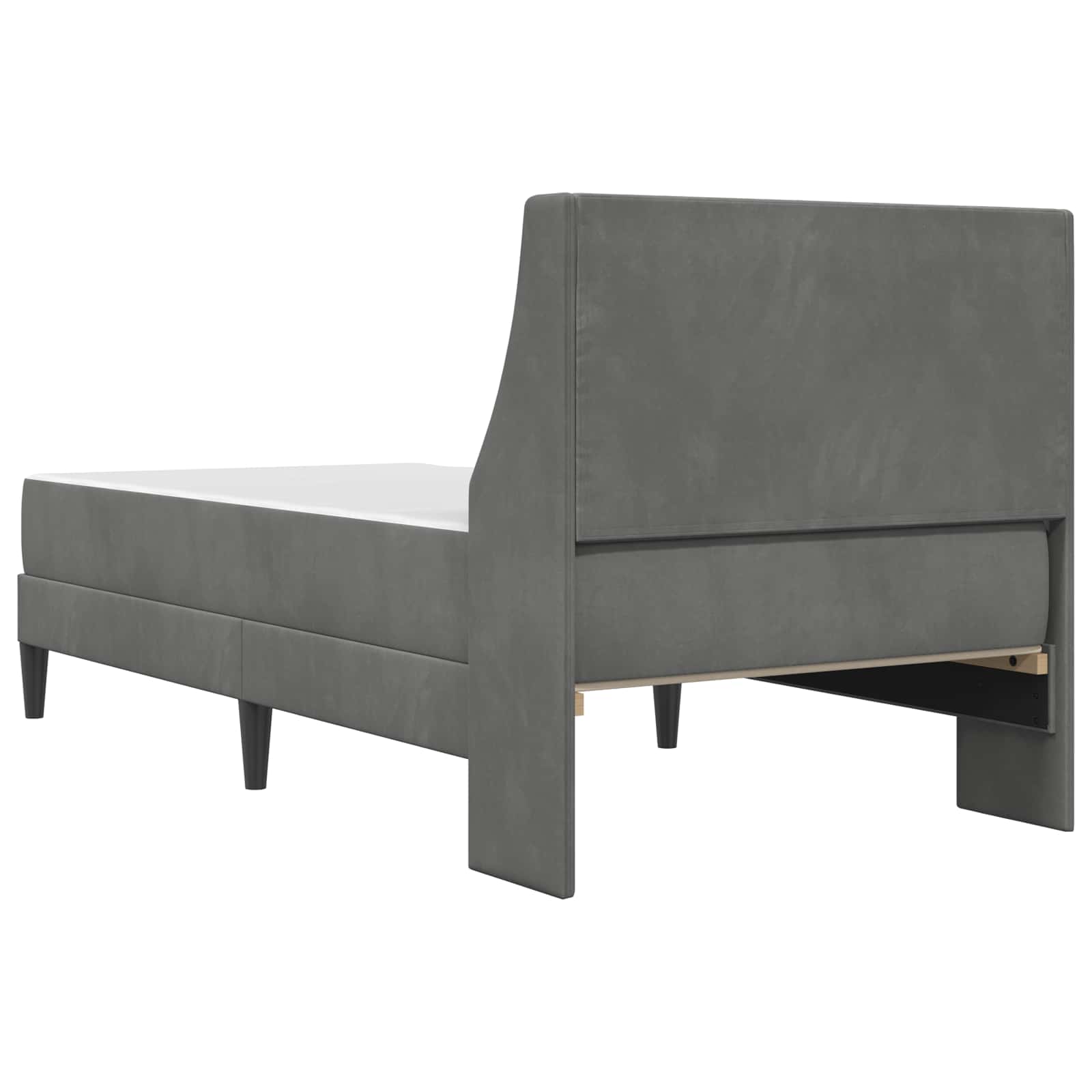 Bedframe met matras met matras Donkergrijs 90 x 200 cm Fluweel is nu te koop bij PeponiXL, paradijselijk wonen!