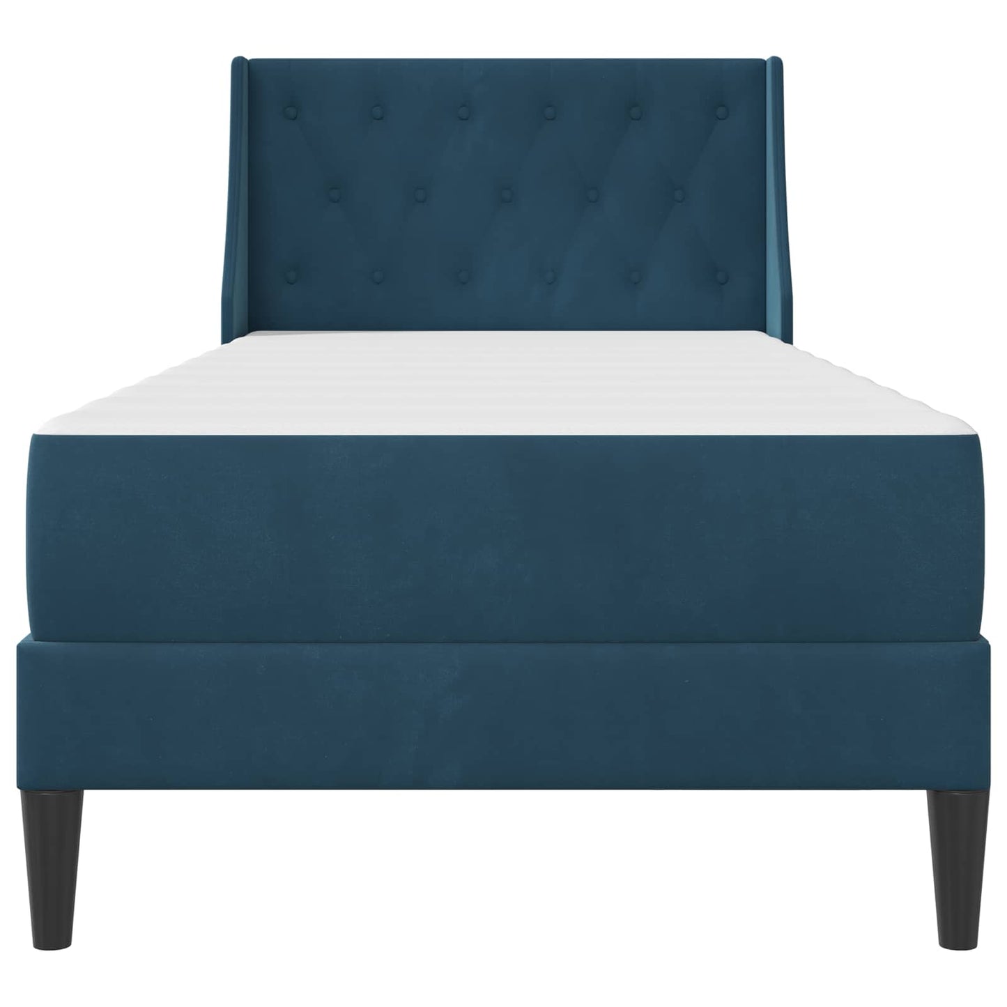 Bedframe met matras met matras Blauw 90 x 200 cm Fluweel is nu te koop bij PeponiXL, paradijselijk wonen!