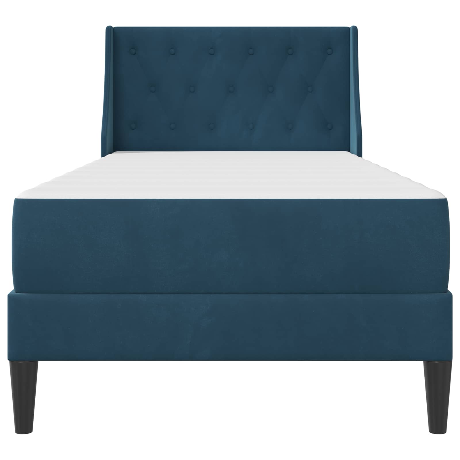 Bedframe met matras met matras Blauw 90 x 200 cm Fluweel is nu te koop bij PeponiXL, paradijselijk wonen!