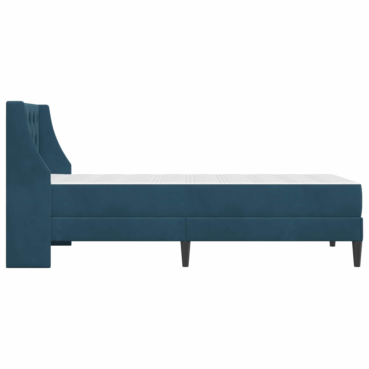 Bedframe met matras met matras Blauw 90 x 200 cm Fluweel is nu te koop bij PeponiXL, paradijselijk wonen!
