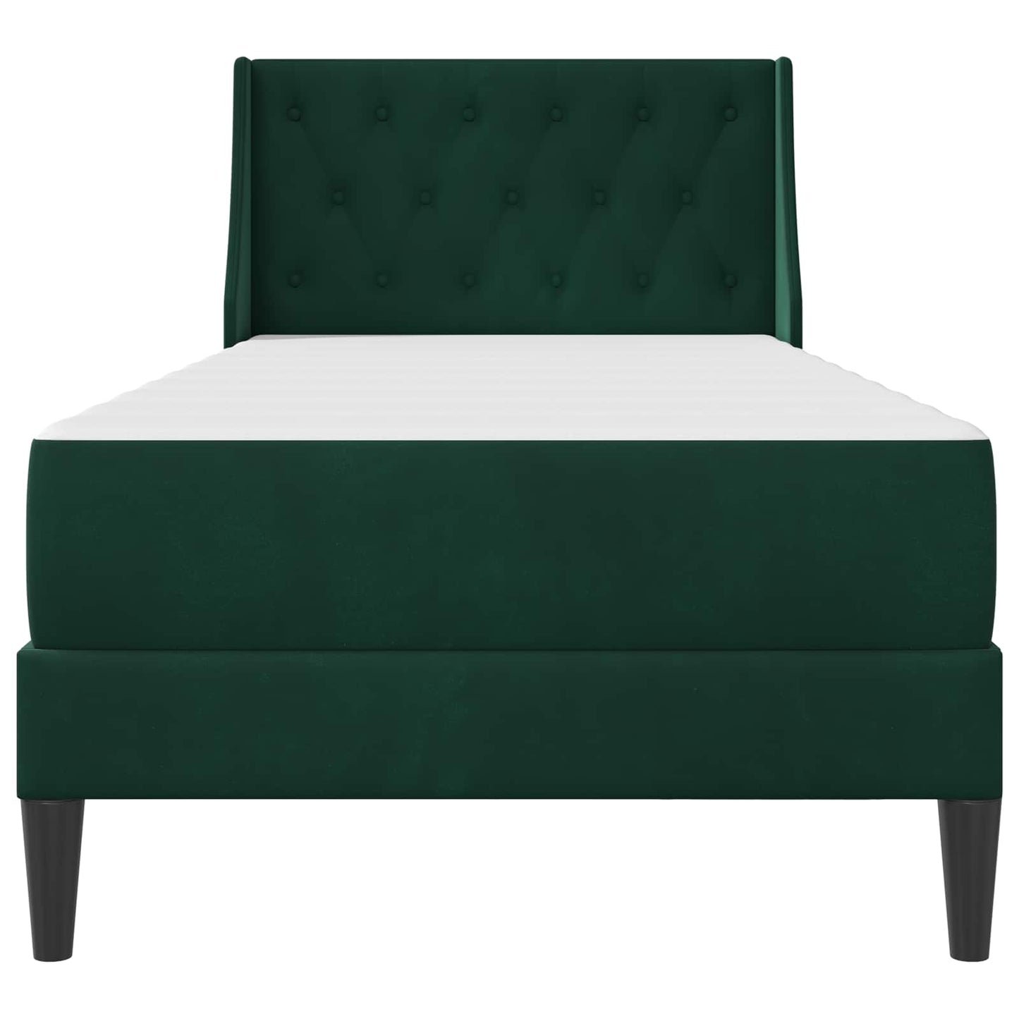 Bedframe met matras met matras Donkergroen 100 x 200 cm Fluweel is nu te koop bij PeponiXL, paradijselijk wonen!
