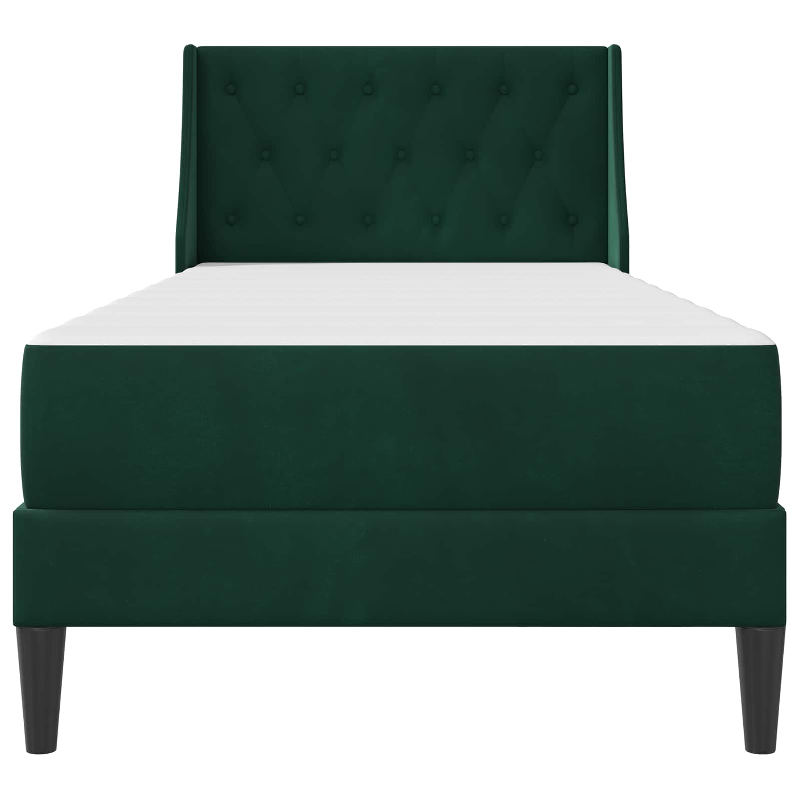 Bedframe met matras met matras Donkergroen 100 x 200 cm Fluweel is nu te koop bij PeponiXL, paradijselijk wonen!