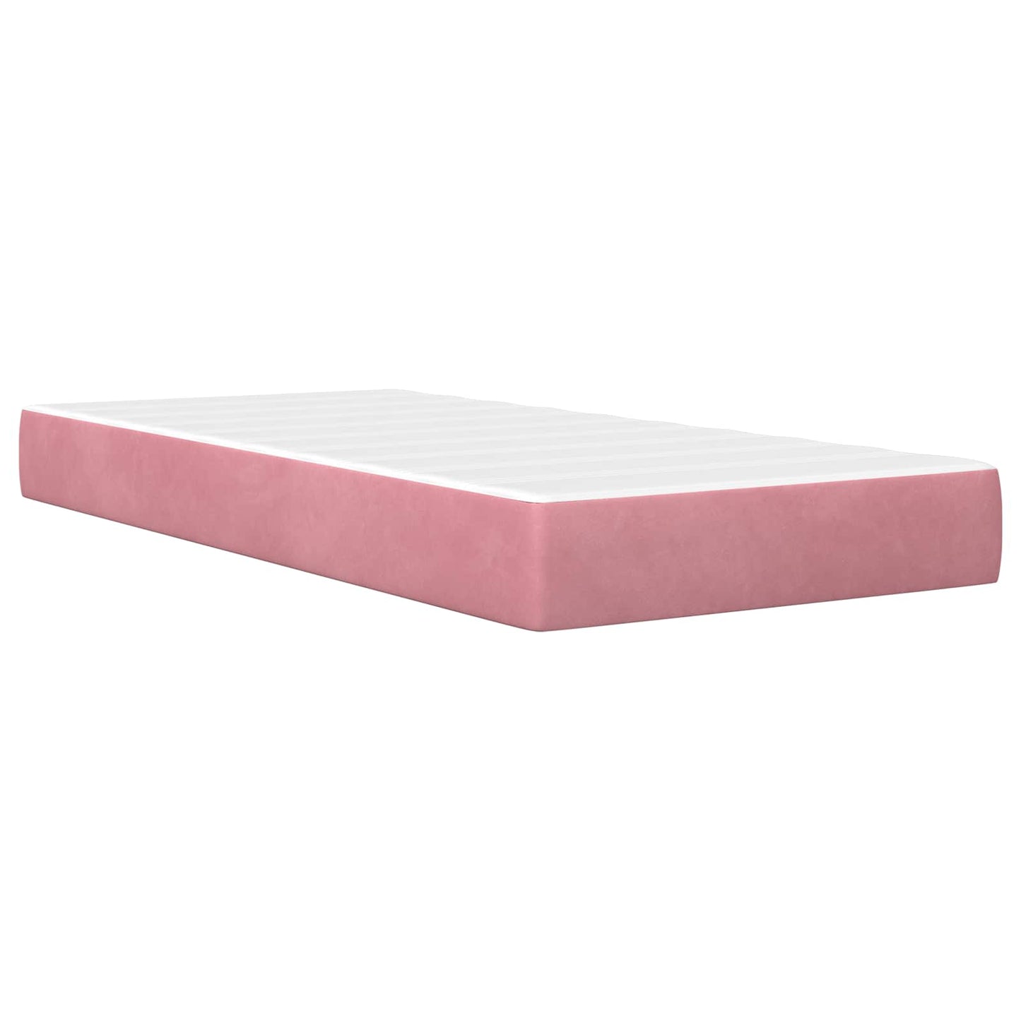 Bedframe met matras met matras Roze 100 x 200 cm Fluweel is nu te koop bij PeponiXL, paradijselijk wonen!
