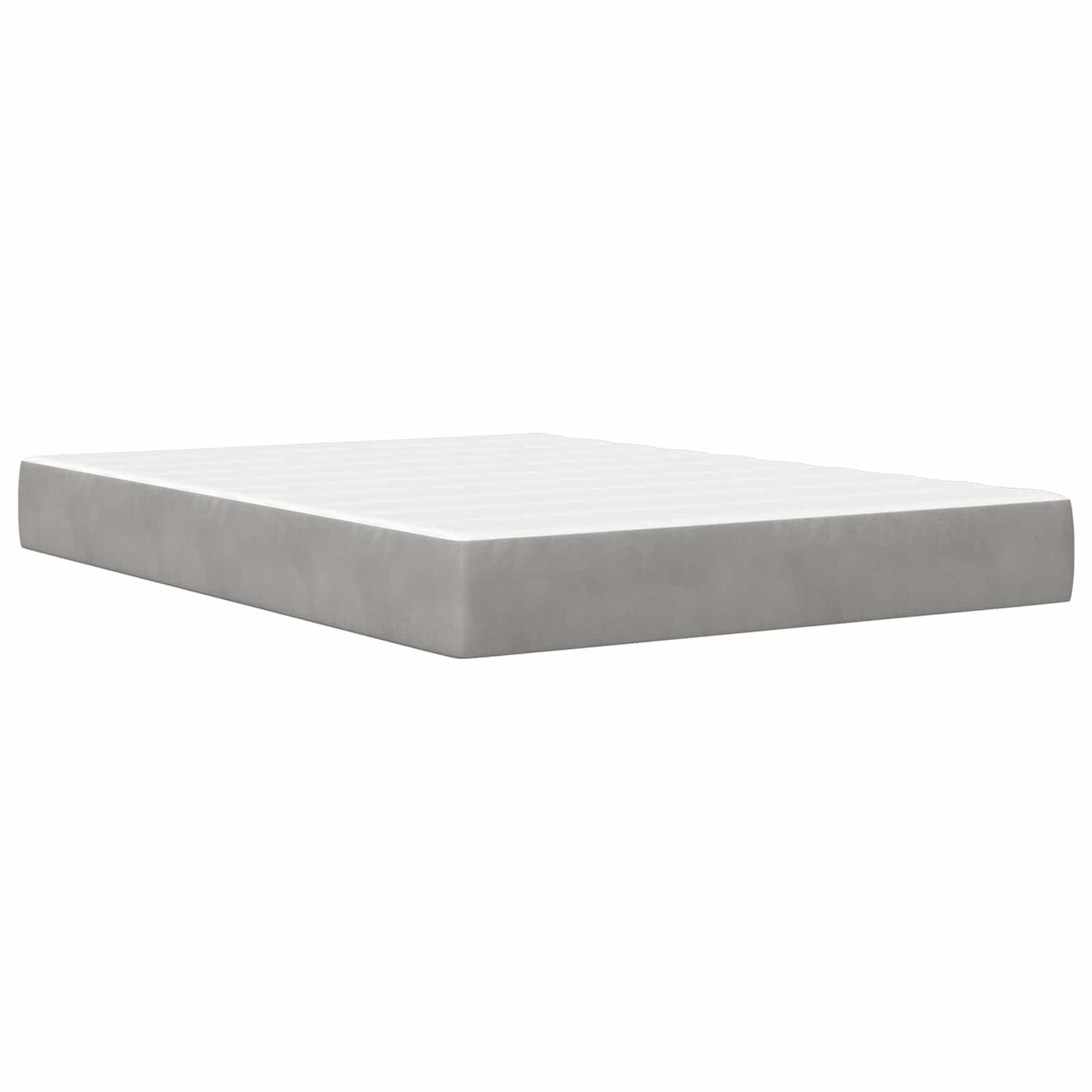 Bedframe met matras met matras Lichtgrijs 140 x 200 cm Fluweel is nu te koop bij PeponiXL, paradijselijk wonen!