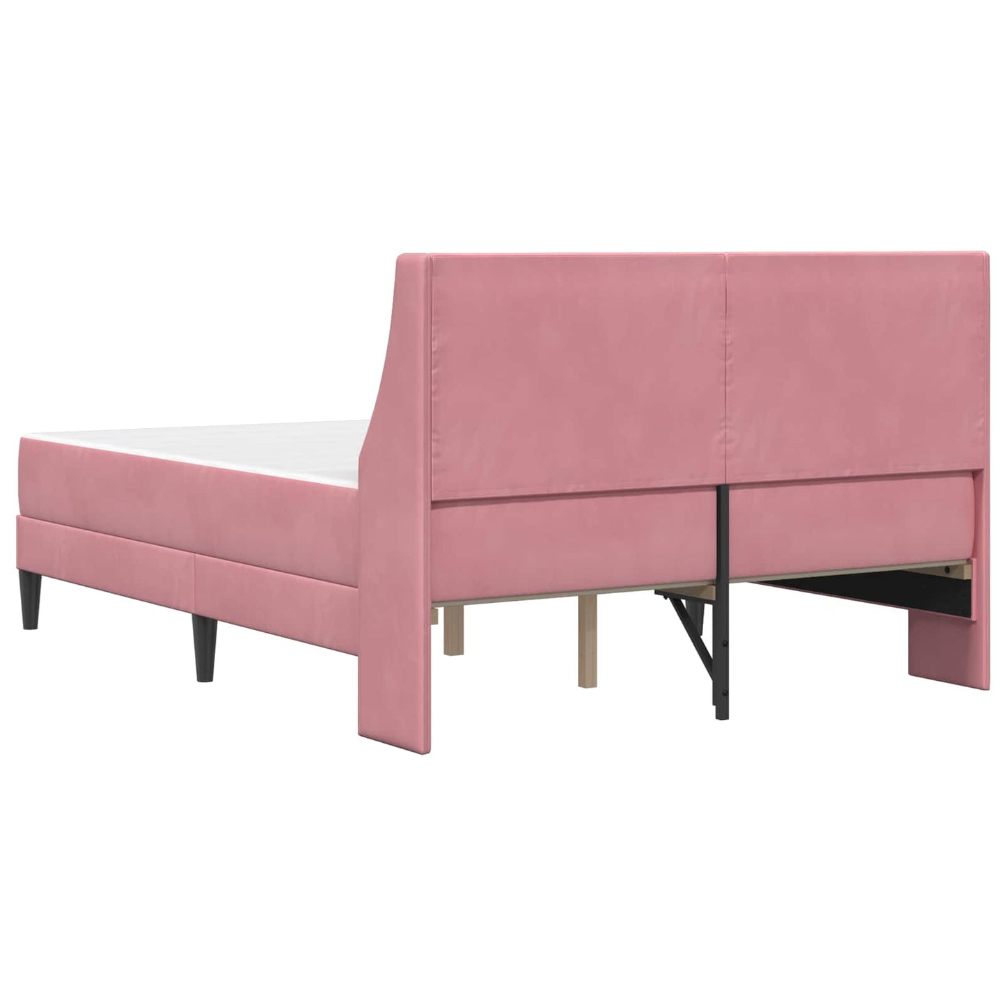 Bedframe met matras met matras Roze 160 x 200 cm Fluweel is nu te koop bij PeponiXL, paradijselijk wonen!