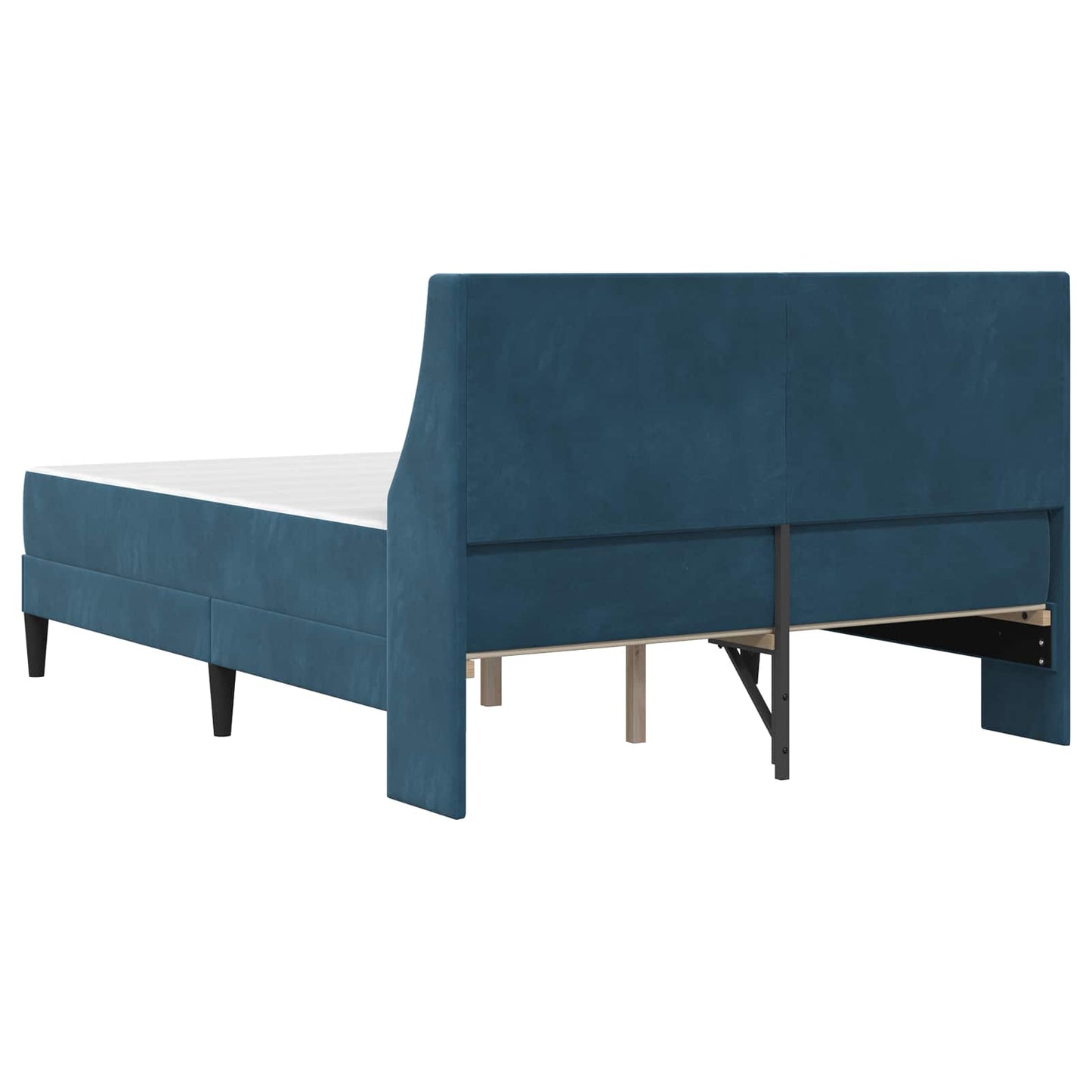 Bedframe met matras met matras Blauw 160 x 200 cm Fluweel is nu te koop bij PeponiXL, paradijselijk wonen!