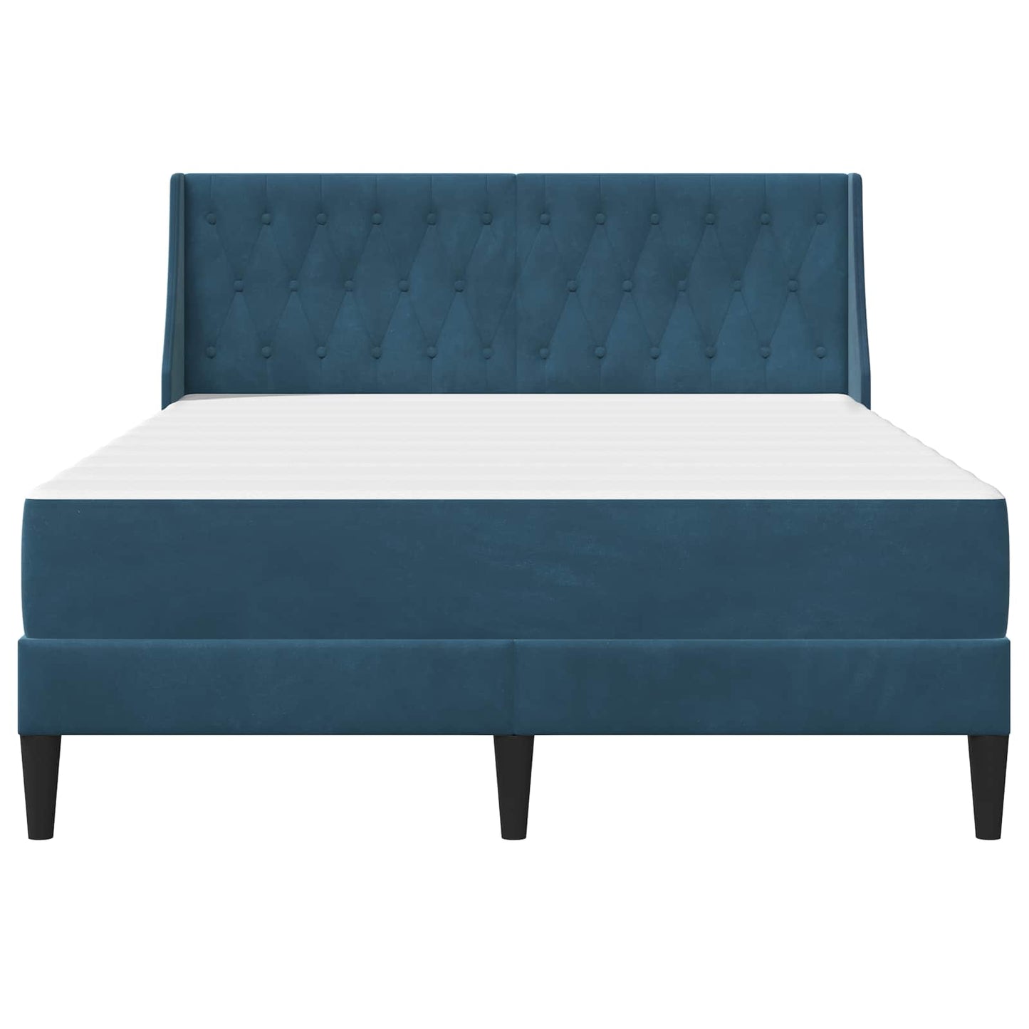 Bedframe met matras met matras Blauw 160 x 200 cm Fluweel is nu te koop bij PeponiXL, paradijselijk wonen!