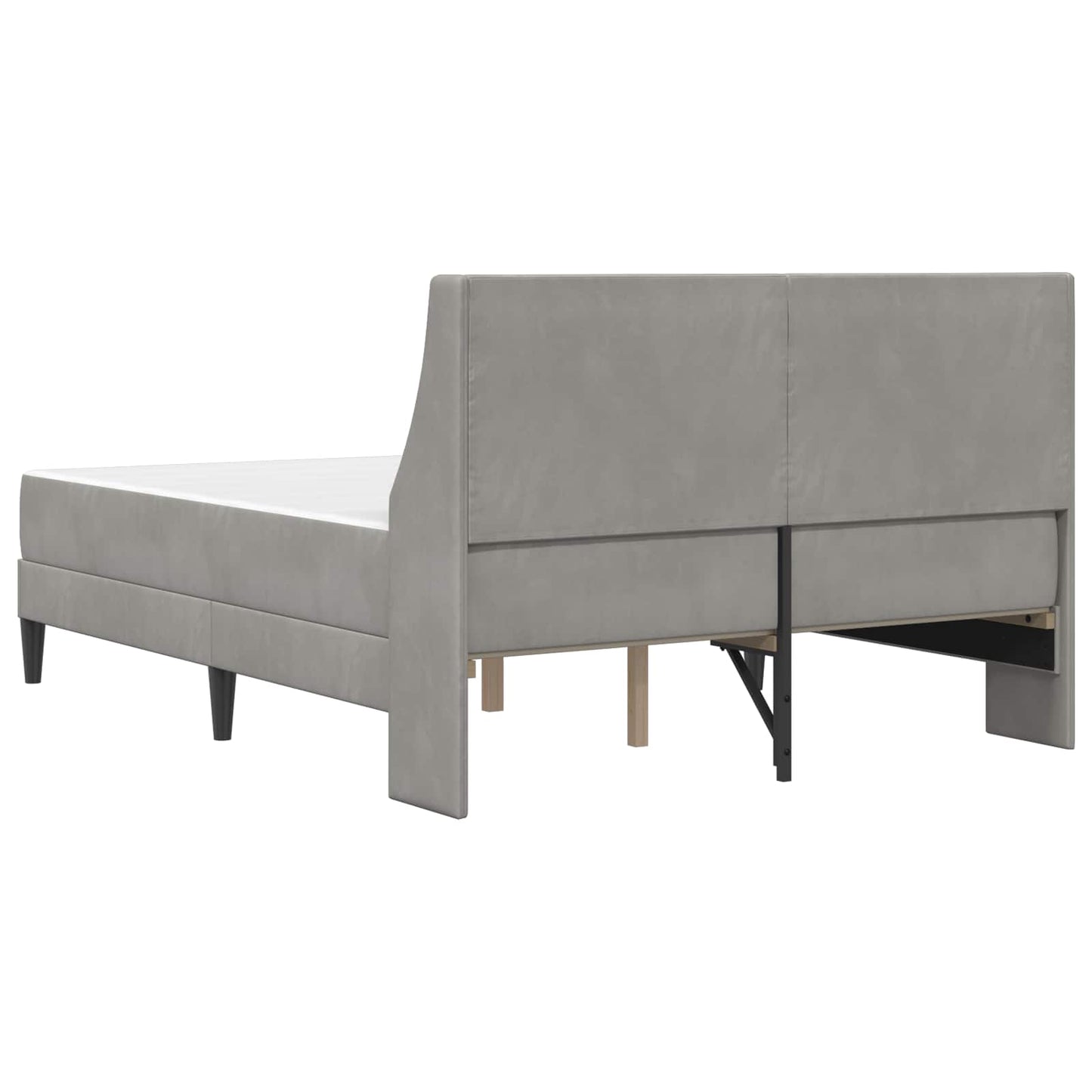 Bedframe met matras met matras Lichtgrijs 180 x 200 cm Fluweel is nu te koop bij PeponiXL, paradijselijk wonen!