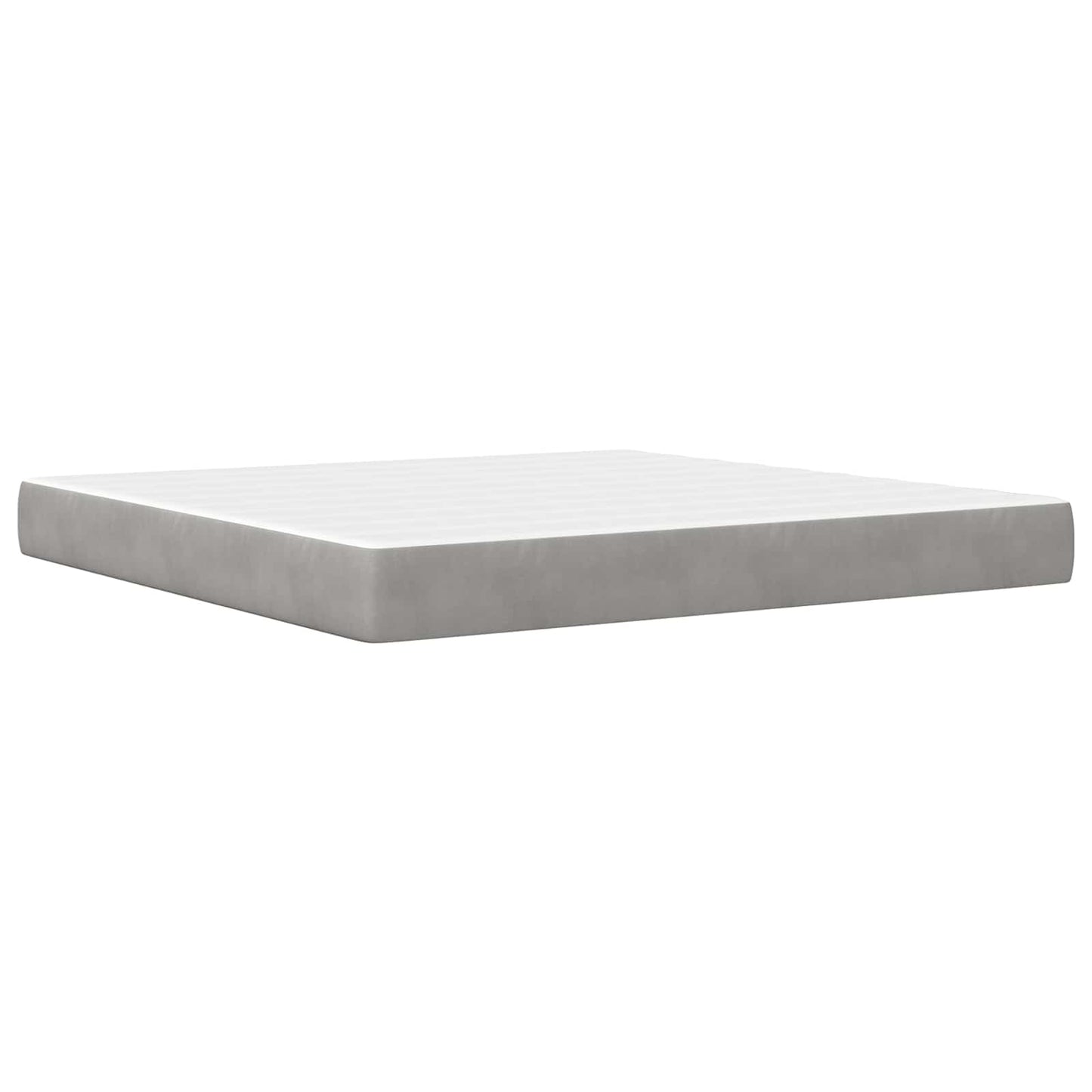 Bedframe met matras met matras Lichtgrijs 200 x 200 cm Fluweel is nu te koop bij PeponiXL, paradijselijk wonen!