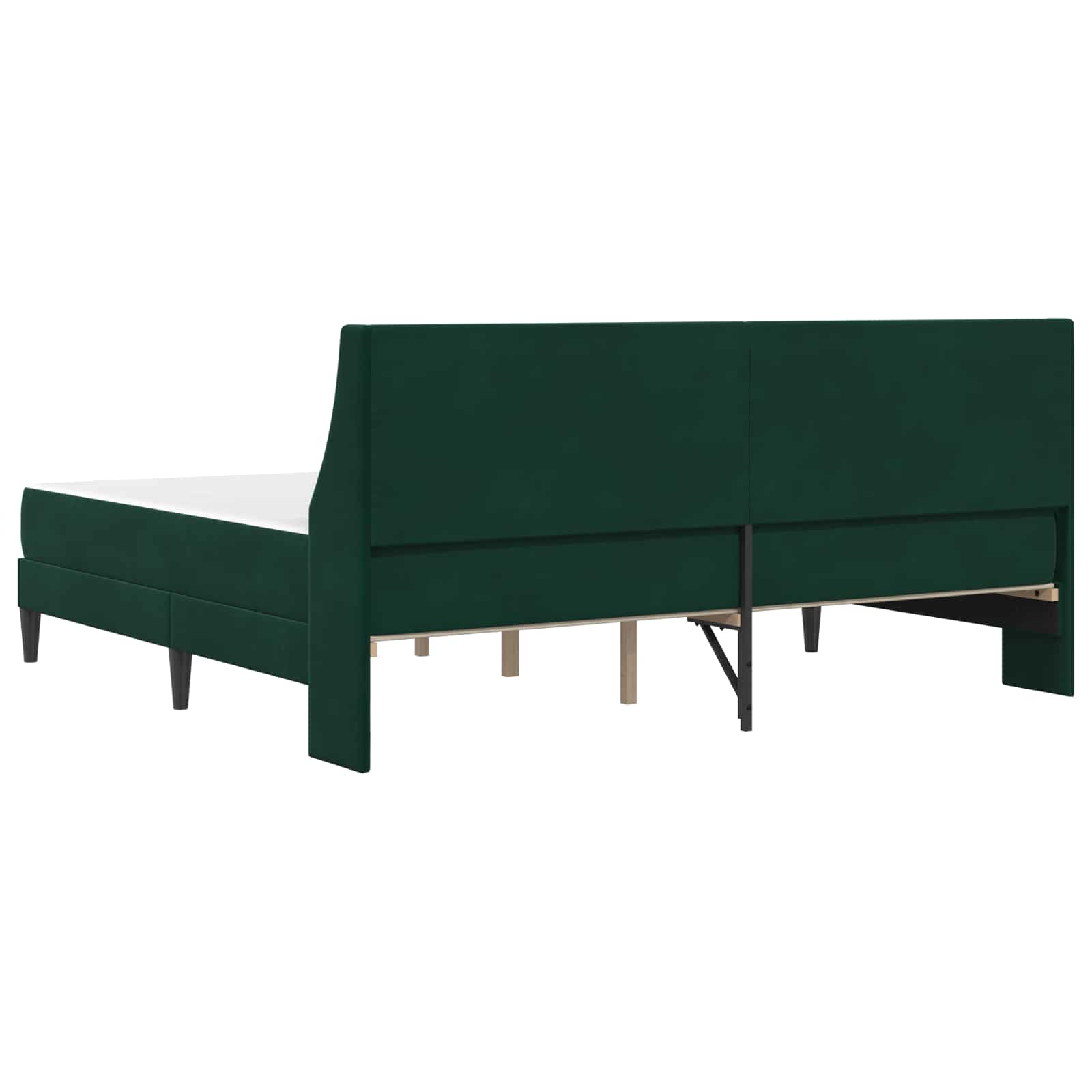 Bedframe met matras met matras Donkergroen 200 x 200 cm Fluweel is nu te koop bij PeponiXL, paradijselijk wonen!