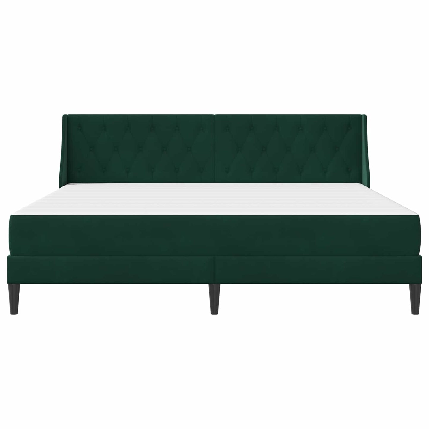 Bedframe met matras met matras Donkergroen 200 x 200 cm Fluweel is nu te koop bij PeponiXL, paradijselijk wonen!