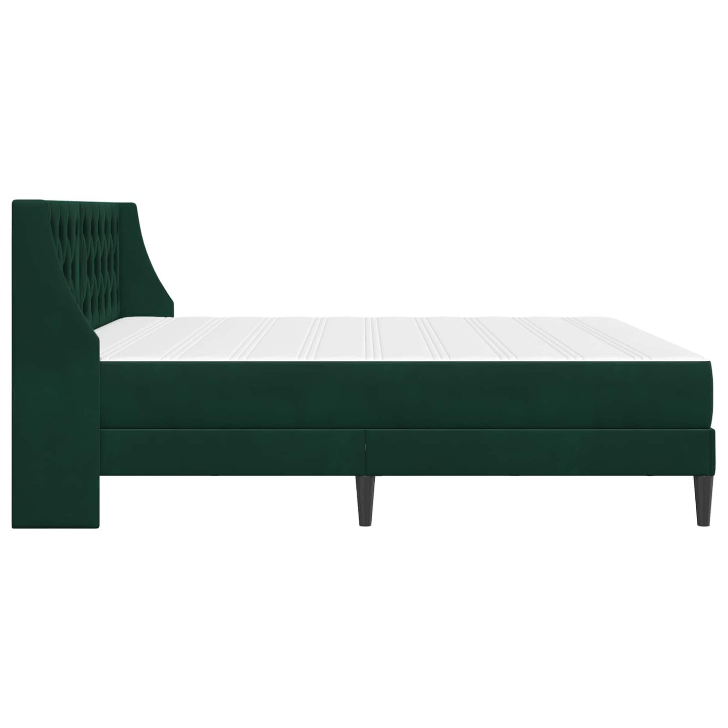 Bedframe met matras met matras Donkergroen 200 x 200 cm Fluweel is nu te koop bij PeponiXL, paradijselijk wonen!