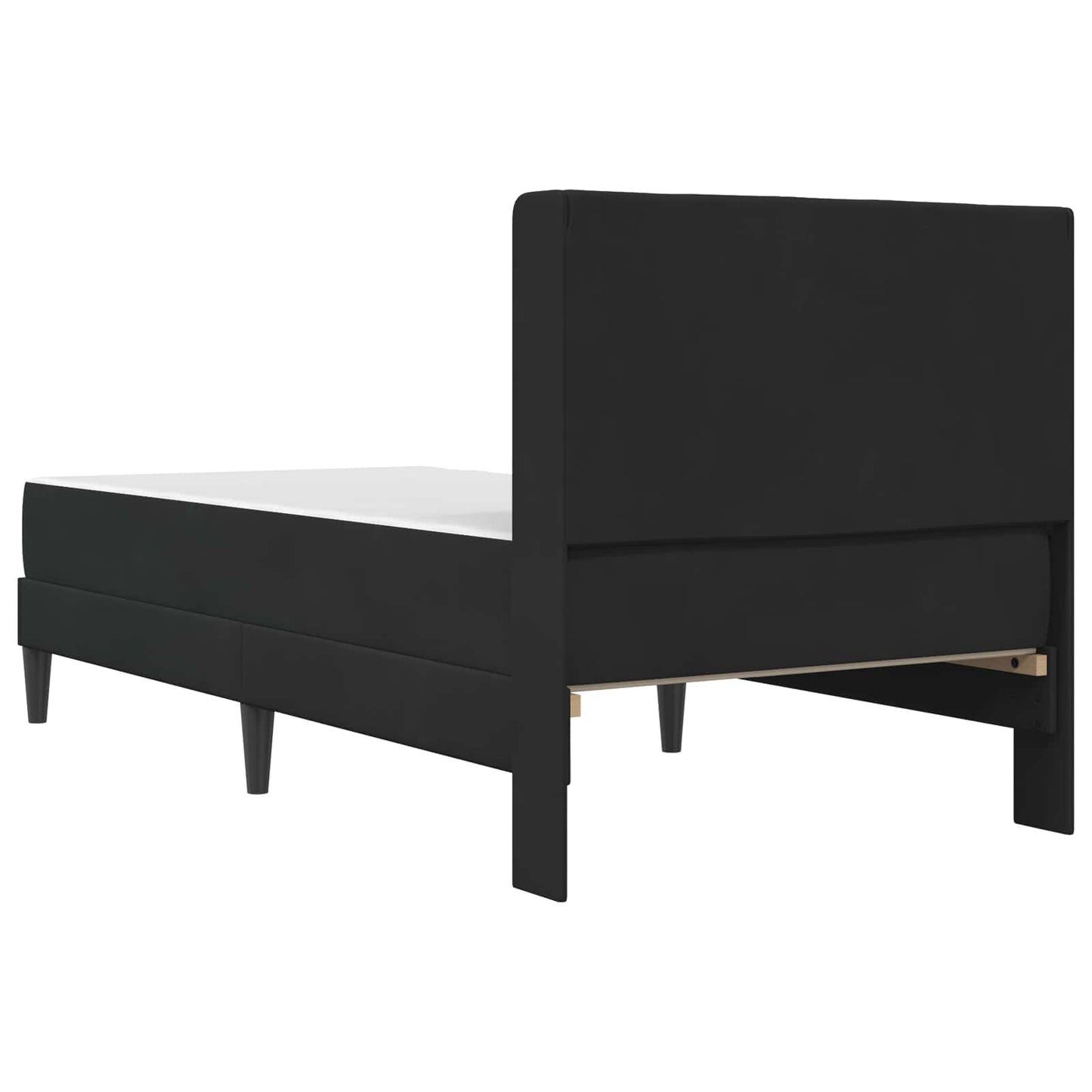 Bedframe met matras met hoofdeinde Zwart 80 x 200 cm Fluweel is nu te koop bij PeponiXL, paradijselijk wonen!