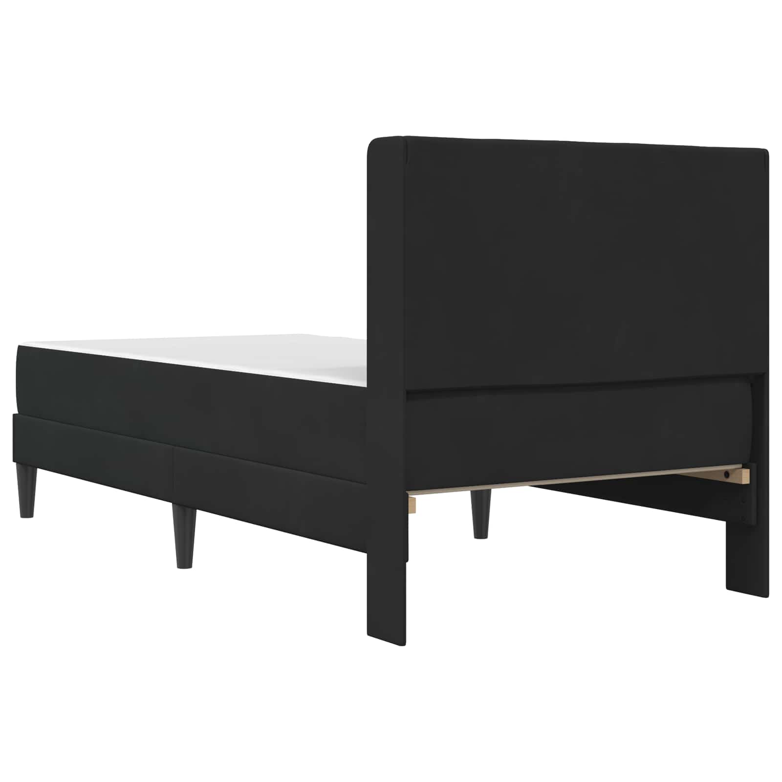 Bedframe met matras met hoofdeinde Zwart 80 x 200 cm Fluweel is nu te koop bij PeponiXL, paradijselijk wonen!