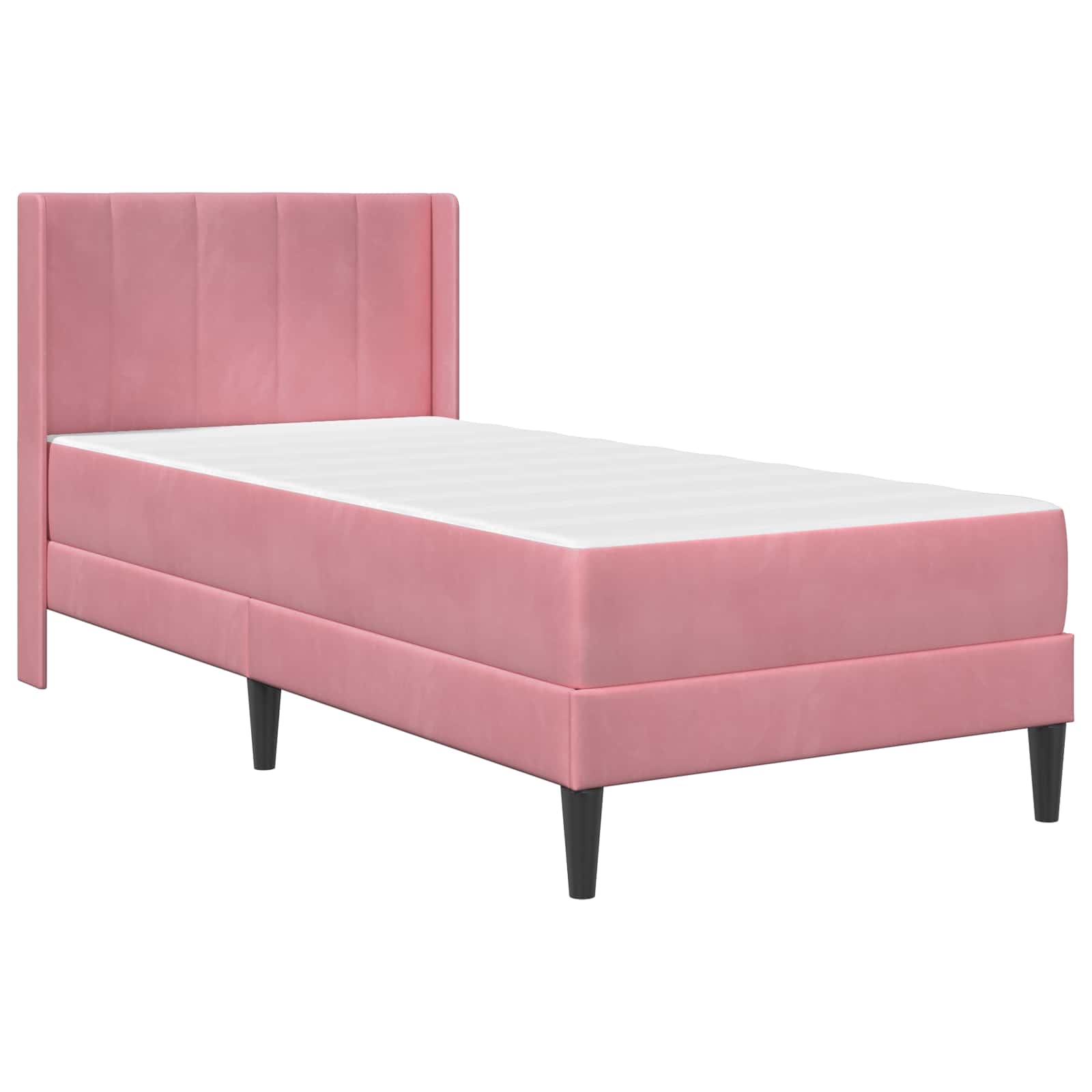 Bedframe met matras Roze 90 x 190 cm Fluweel is nu te koop bij PeponiXL, paradijselijk wonen!