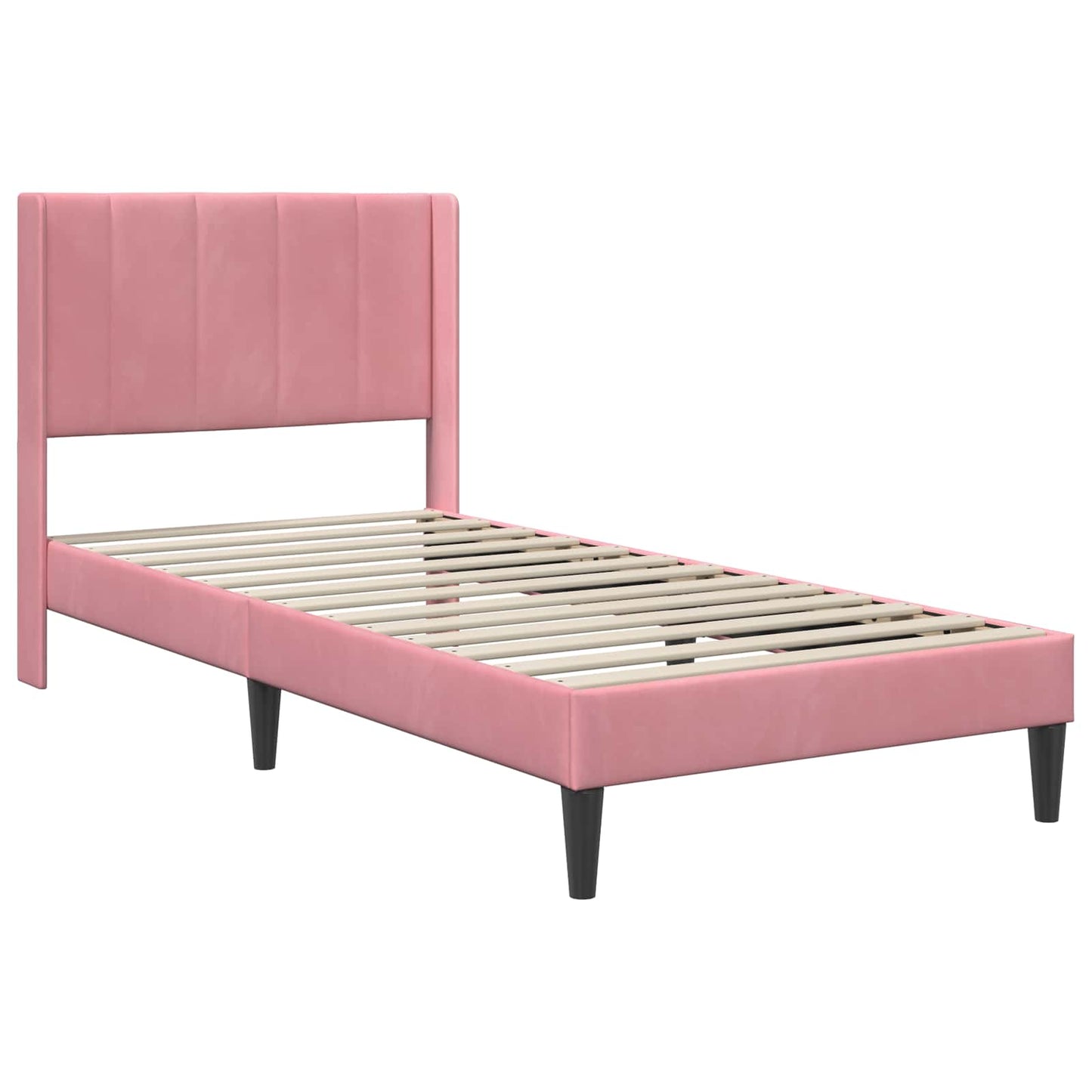 Bedframe met matras Roze 90 x 200 cm Fluweel is nu te koop bij PeponiXL, paradijselijk wonen!