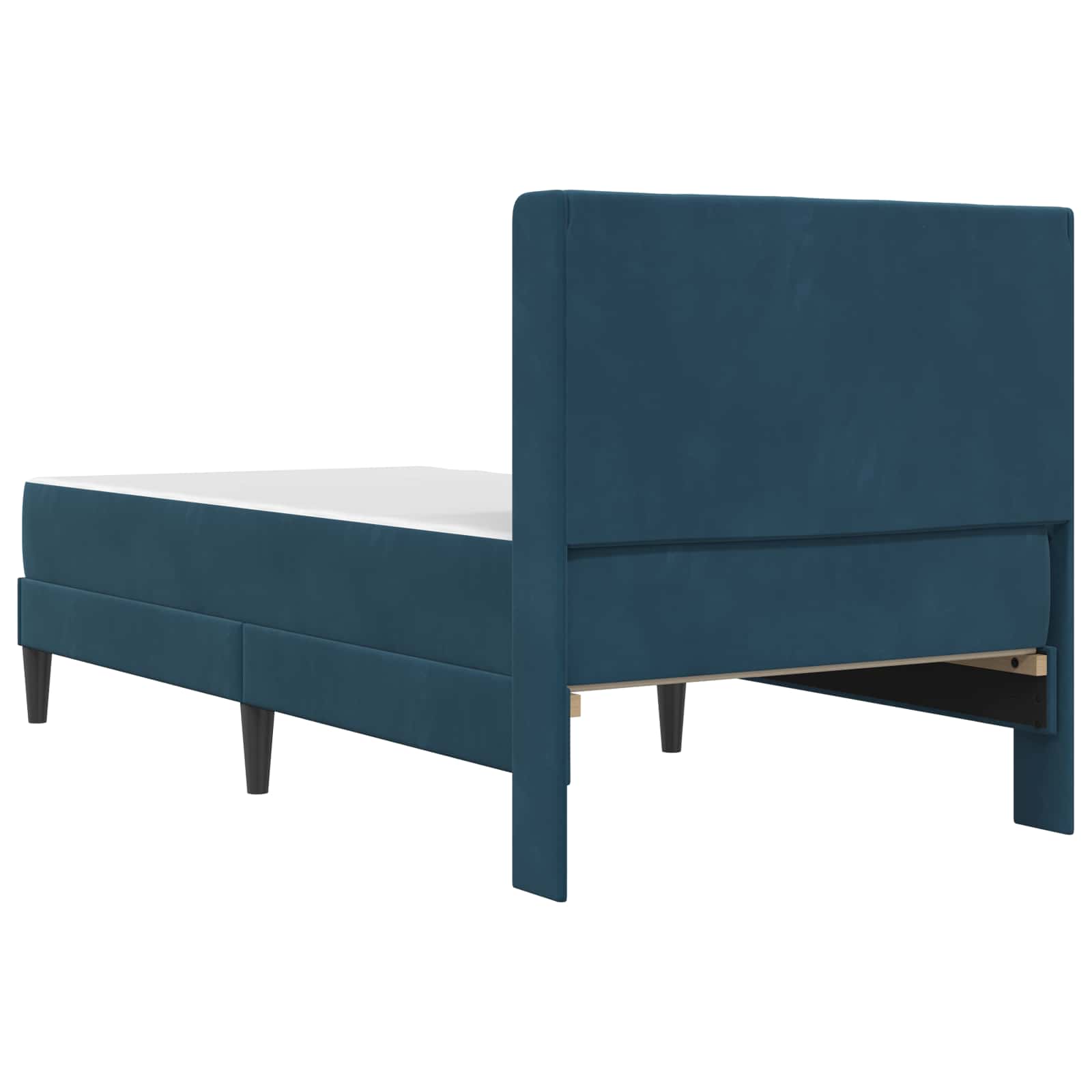 Bedframe met matras met hoofdeinde Blauw 90 x 200 cm Fluweel is nu te koop bij PeponiXL, paradijselijk wonen!