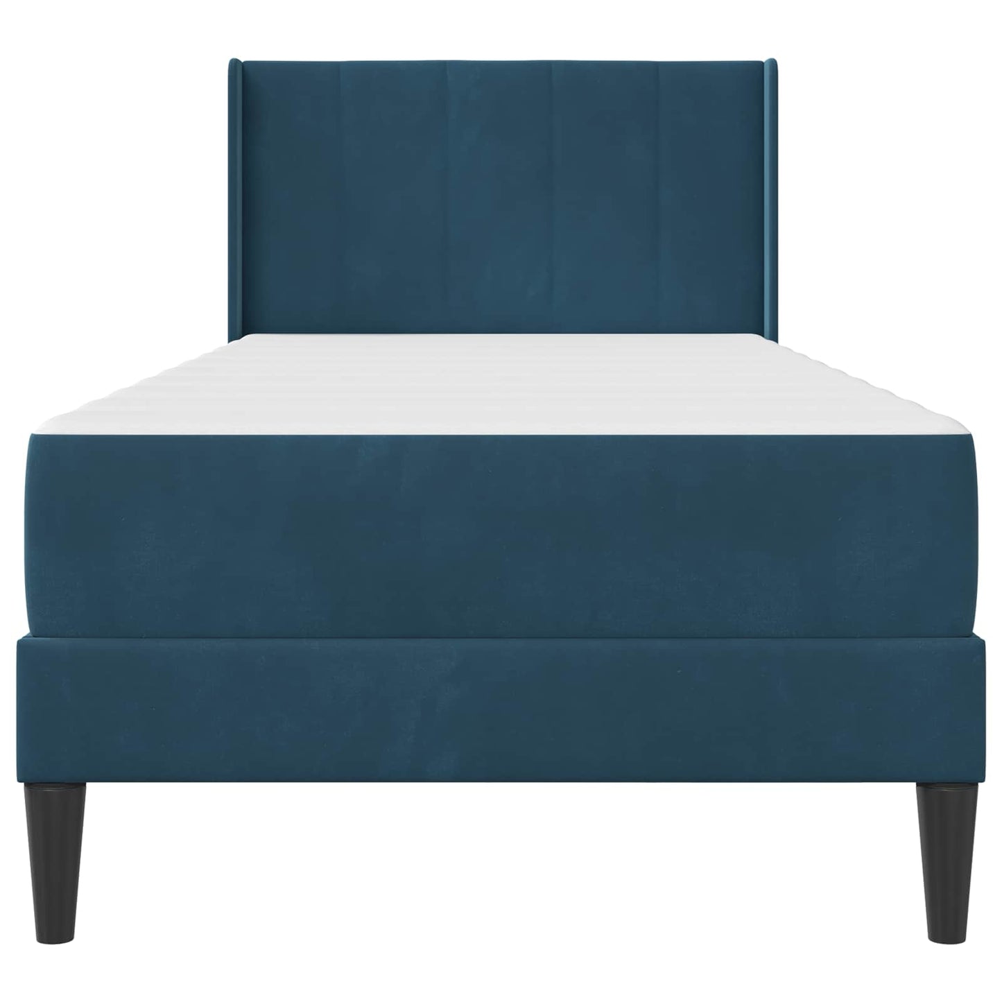 Bedframe met matras met hoofdeinde Blauw 90 x 200 cm Fluweel is nu te koop bij PeponiXL, paradijselijk wonen!