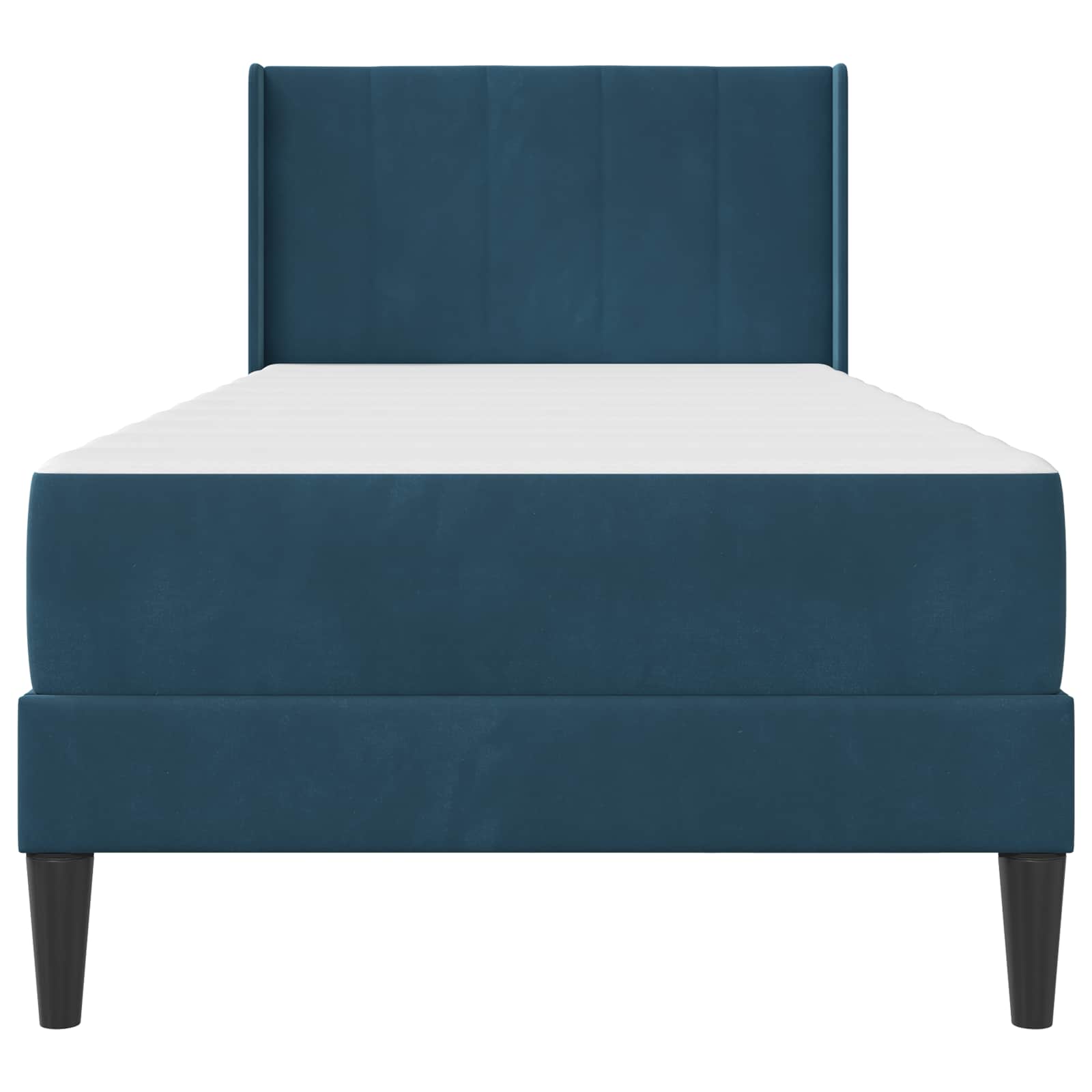 Bedframe met matras met hoofdeinde Blauw 90 x 200 cm Fluweel is nu te koop bij PeponiXL, paradijselijk wonen!