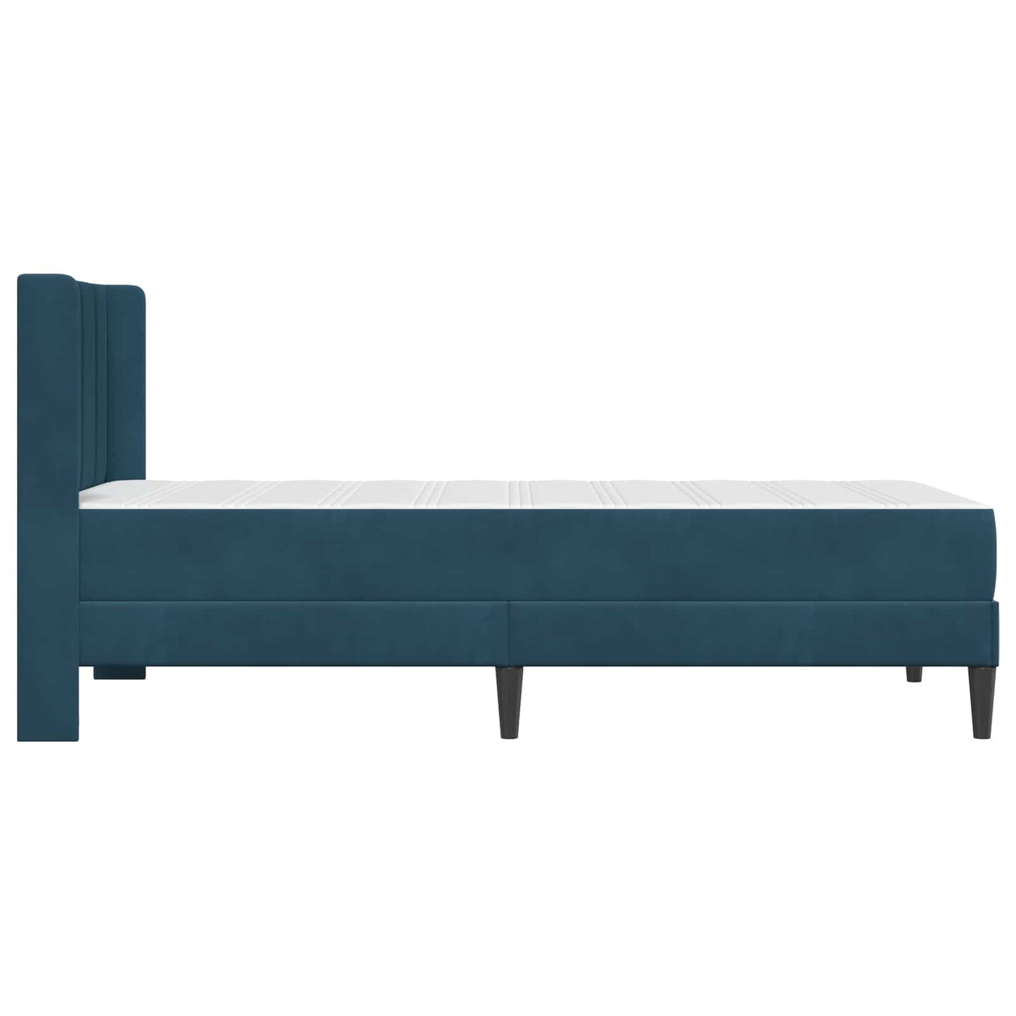 Bedframe met matras met hoofdeinde Blauw 90 x 200 cm Fluweel is nu te koop bij PeponiXL, paradijselijk wonen!