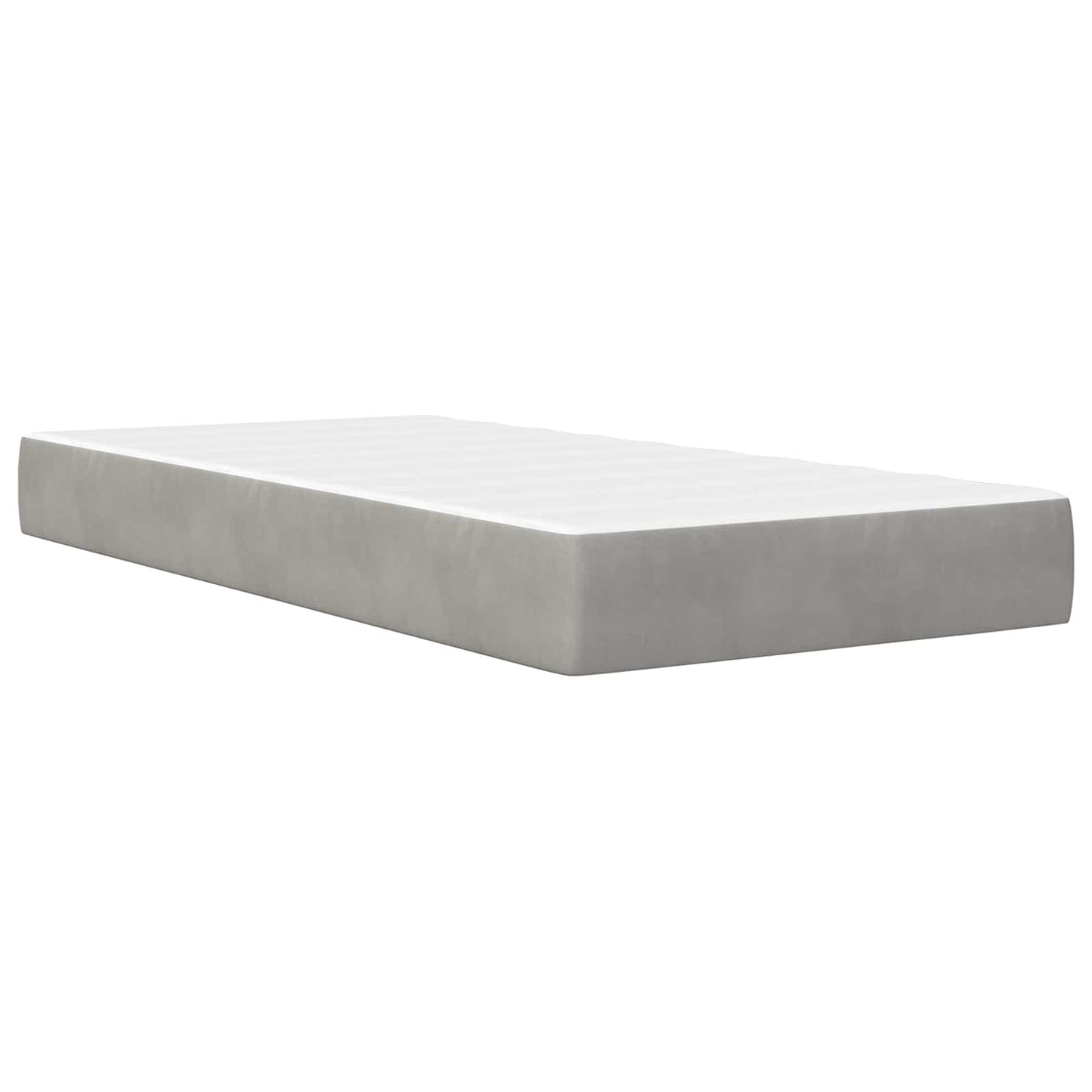 Bedframe met matras Lichtgrijs 100 x 200 cm Fluweel is nu te koop bij PeponiXL, paradijselijk wonen!