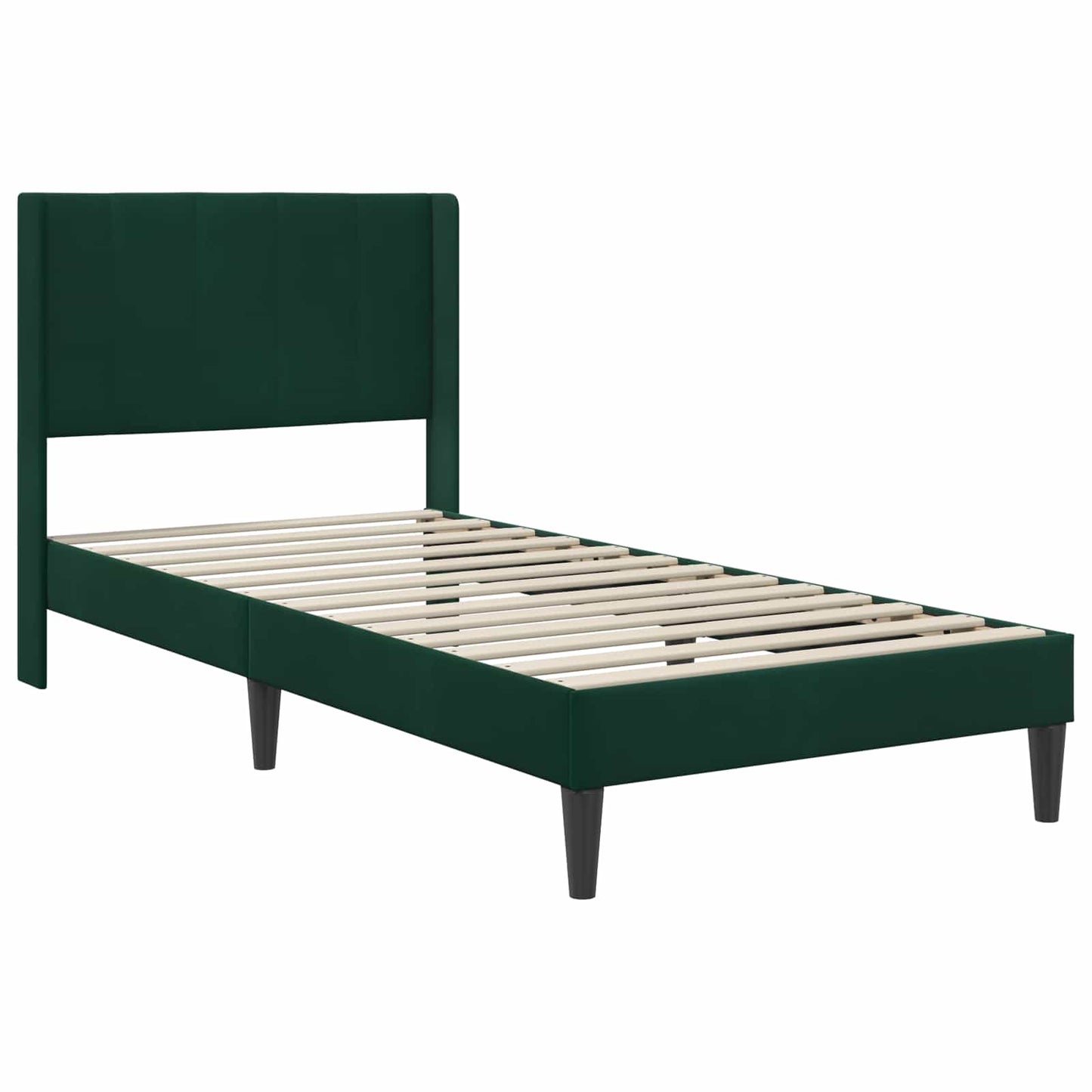 Bedframe met matras Donkergroen 100 x 200 cm Fluweel is nu te koop bij PeponiXL, paradijselijk wonen!