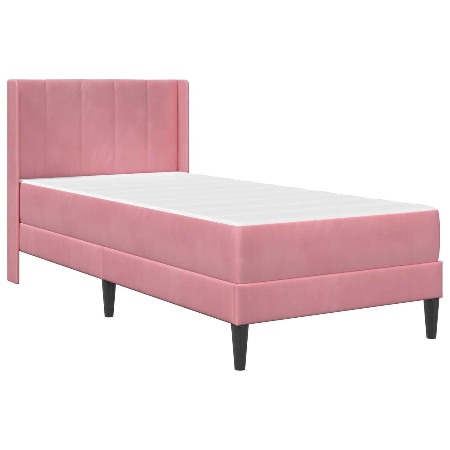 Bedframe met matras Roze 100 x 200 cm Fluweel is nu te koop bij PeponiXL, paradijselijk wonen!