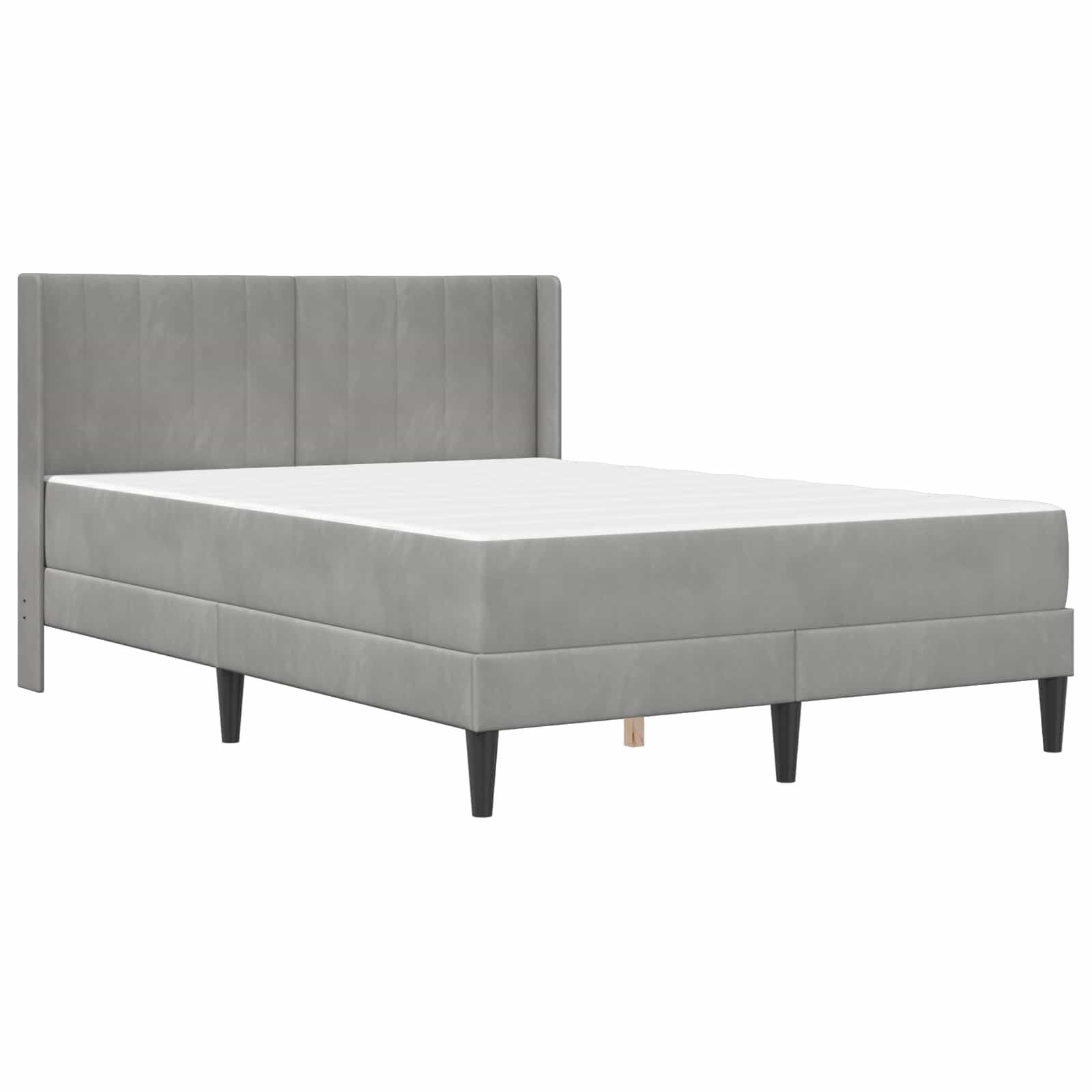 Bedframe met matras Lichtgrijs 120 x 190 cm Fluweel is nu te koop bij PeponiXL, paradijselijk wonen!