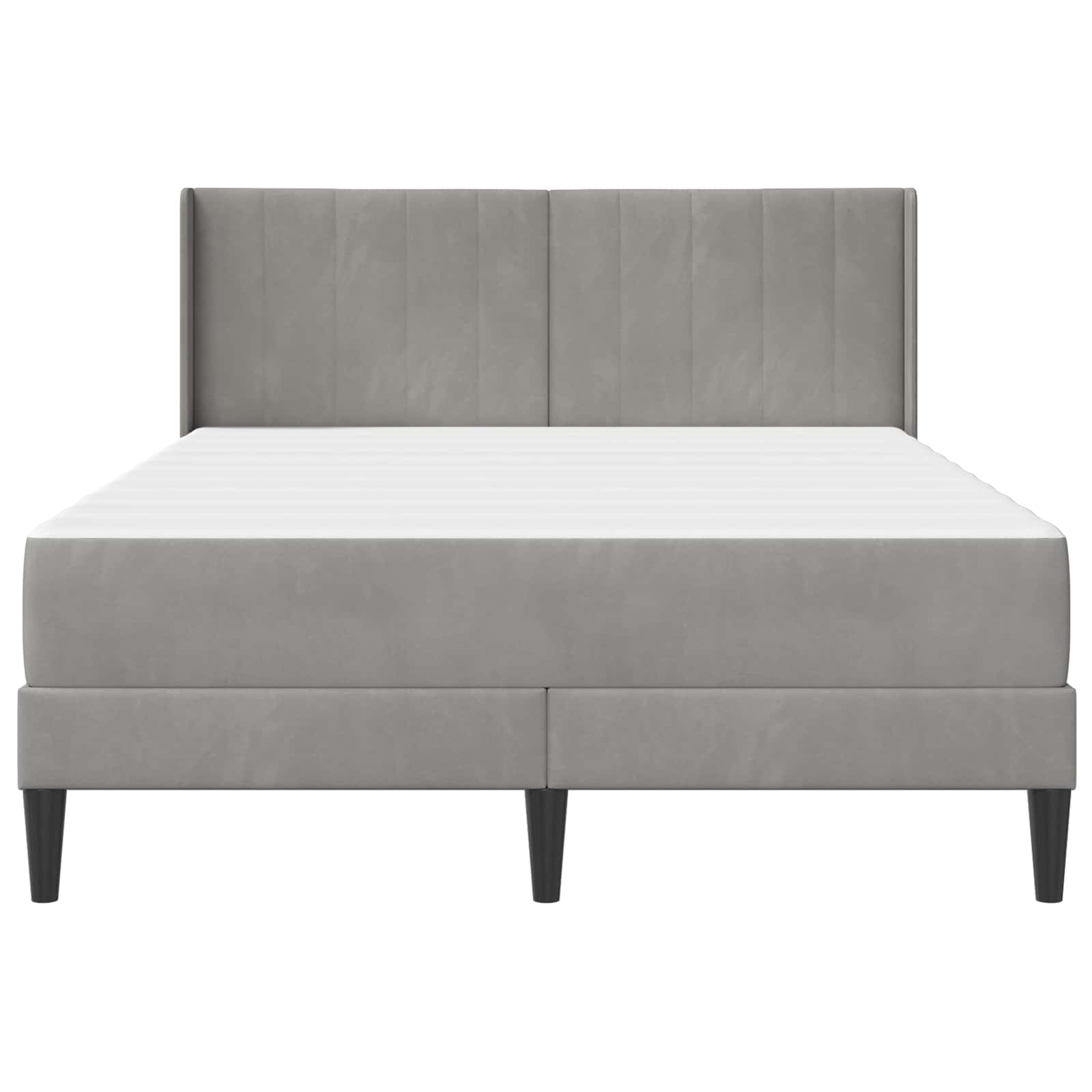 Bedframe met matras Lichtgrijs 120 x 190 cm Fluweel is nu te koop bij PeponiXL, paradijselijk wonen!