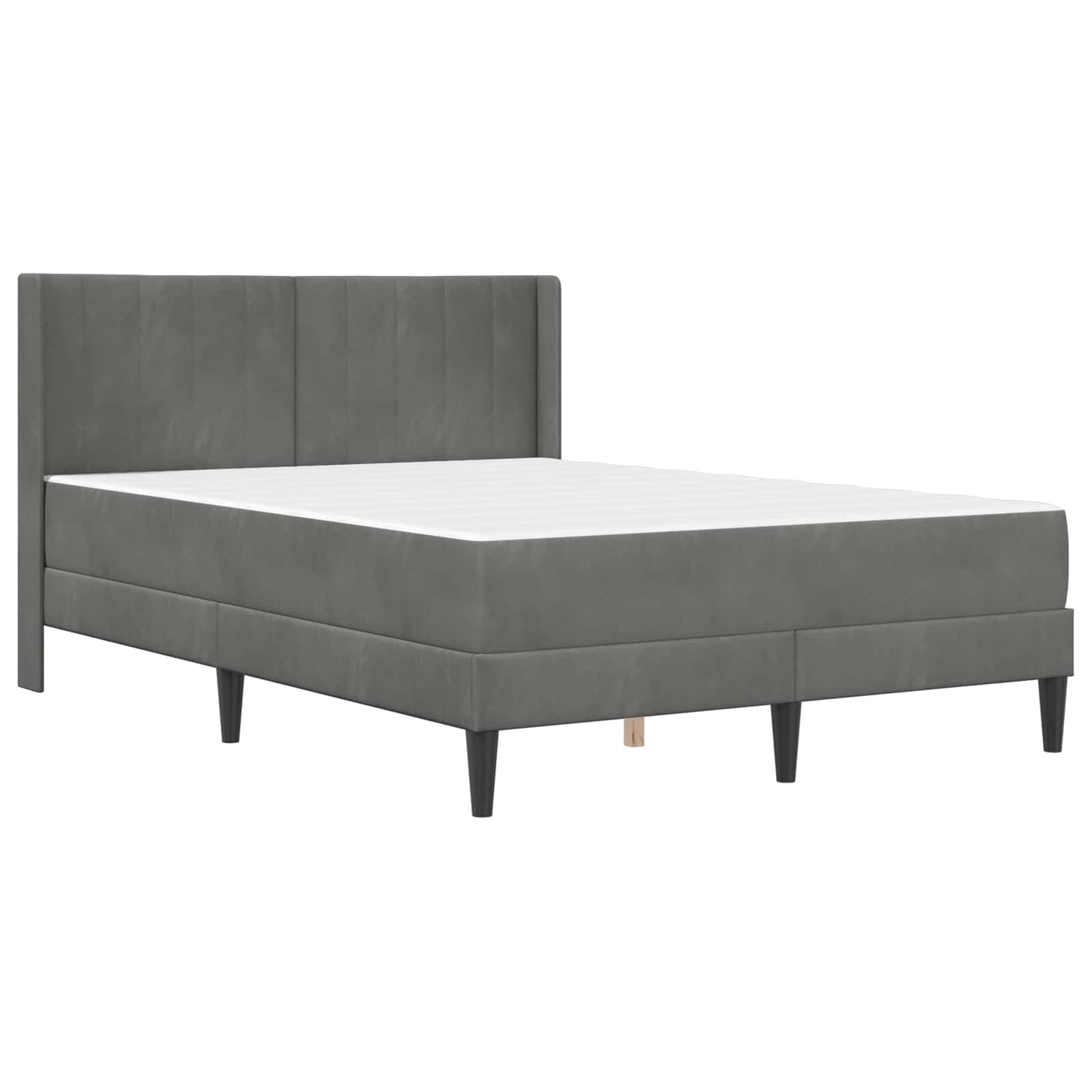 Bedframe met matras Donkergrijs 120 x 200 cm Fluweel is nu te koop bij PeponiXL, paradijselijk wonen!