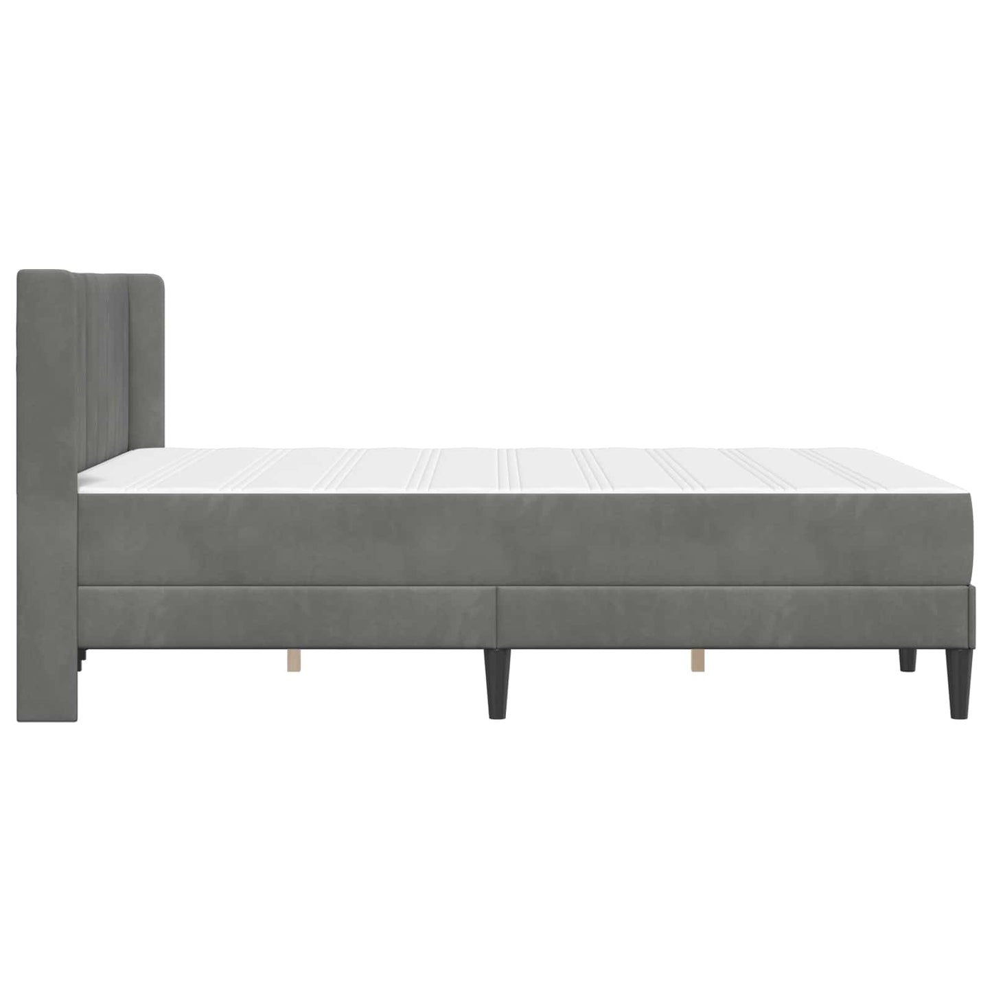 Bedframe met matras Donkergrijs 120 x 200 cm Fluweel is nu te koop bij PeponiXL, paradijselijk wonen!