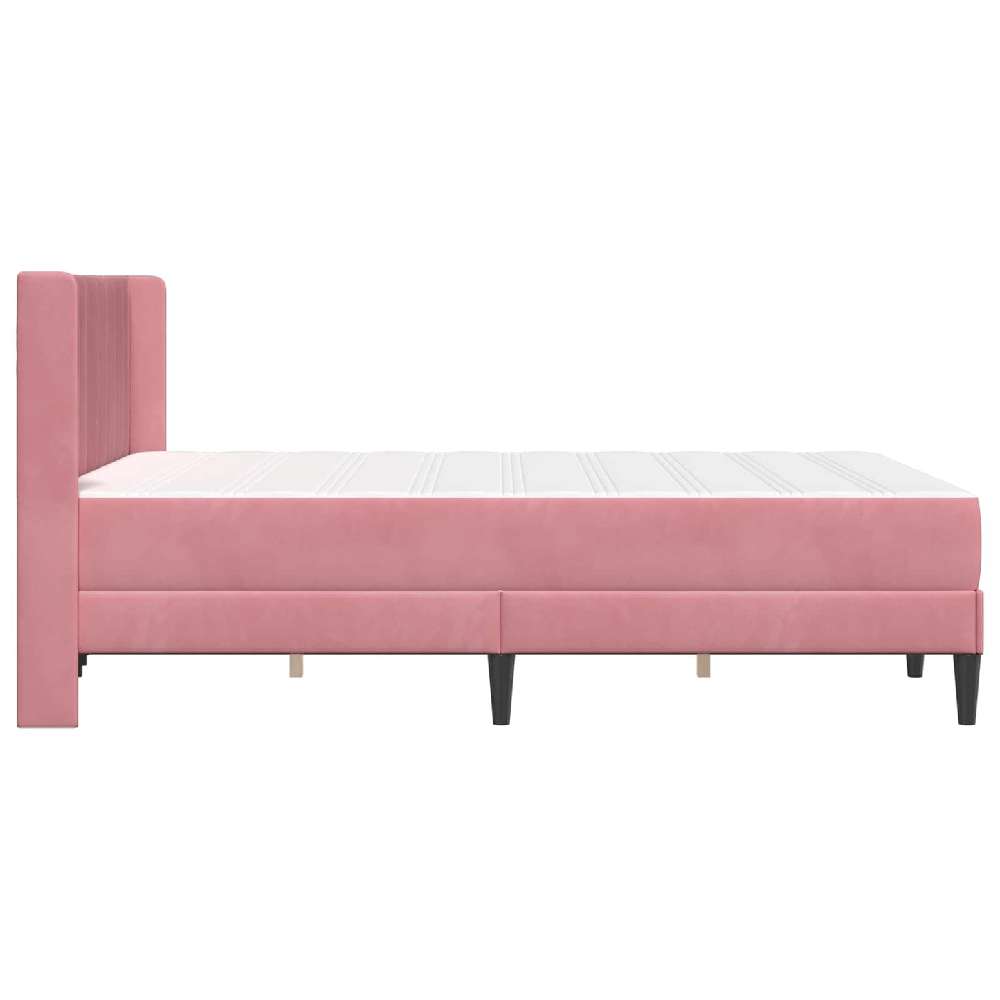 Bedframe met matras met hoofdeinde Roze 120 x 200 cm Fluweel is nu te koop bij PeponiXL, paradijselijk wonen!