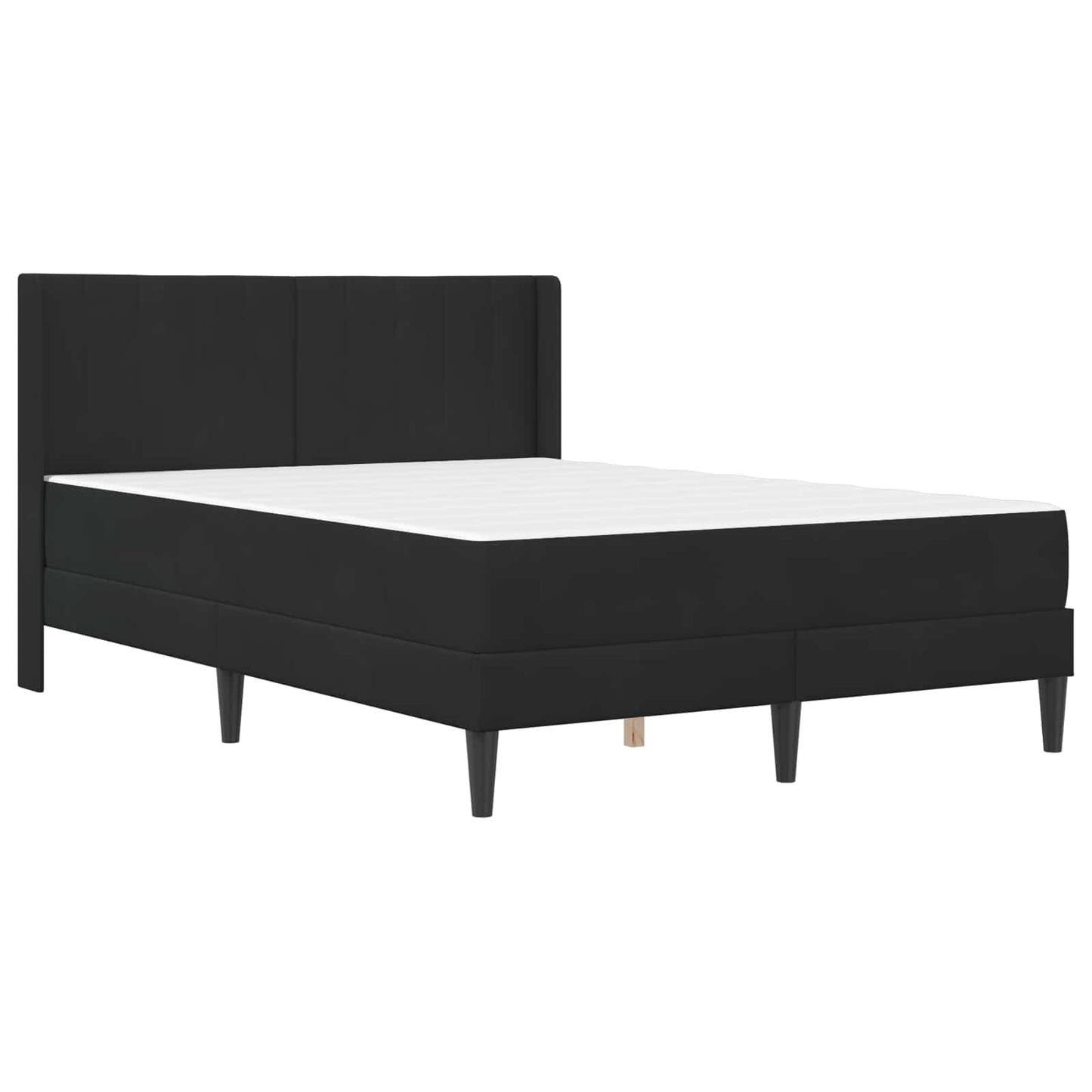 Bedframe met matras met hoofdeinde Zwart 140 x 190 cm Fluweel is nu te koop bij PeponiXL, paradijselijk wonen!