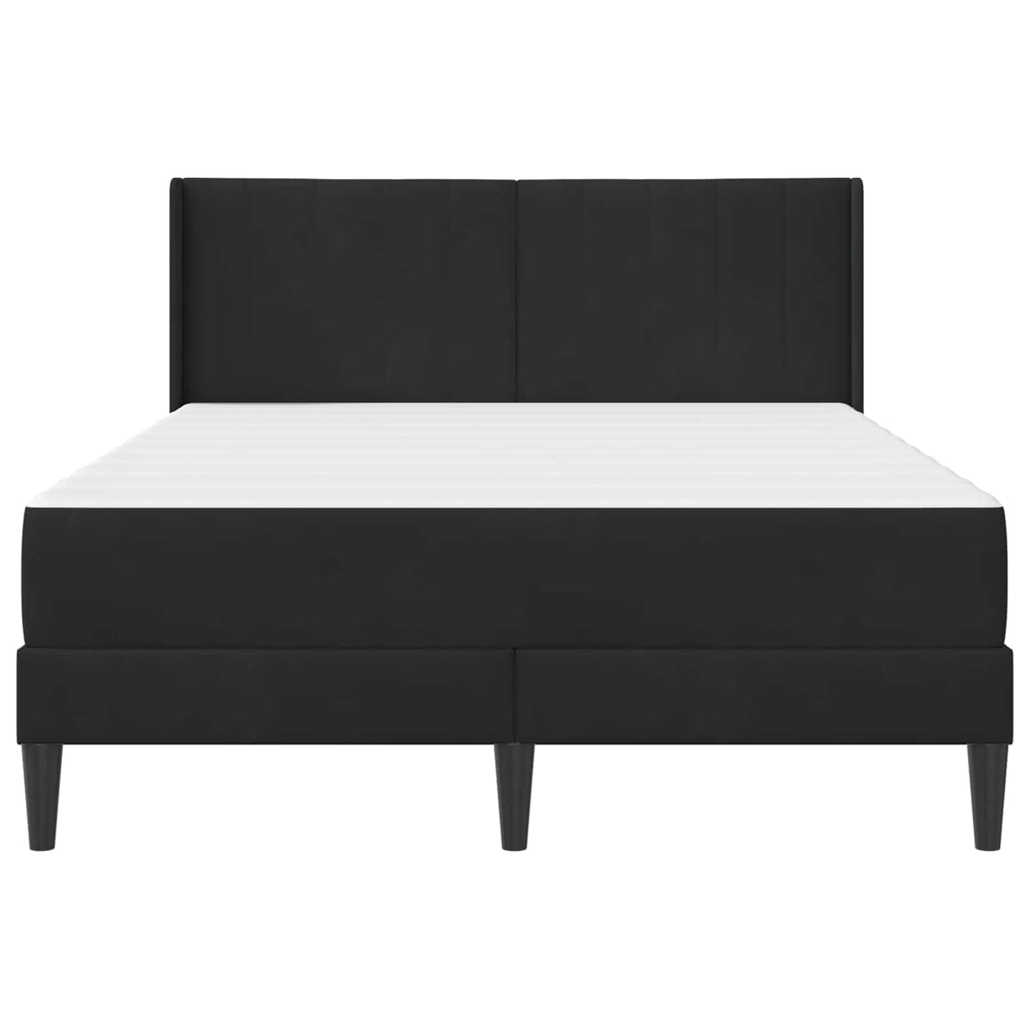 Bedframe met matras met hoofdeinde Zwart 140 x 190 cm Fluweel is nu te koop bij PeponiXL, paradijselijk wonen!