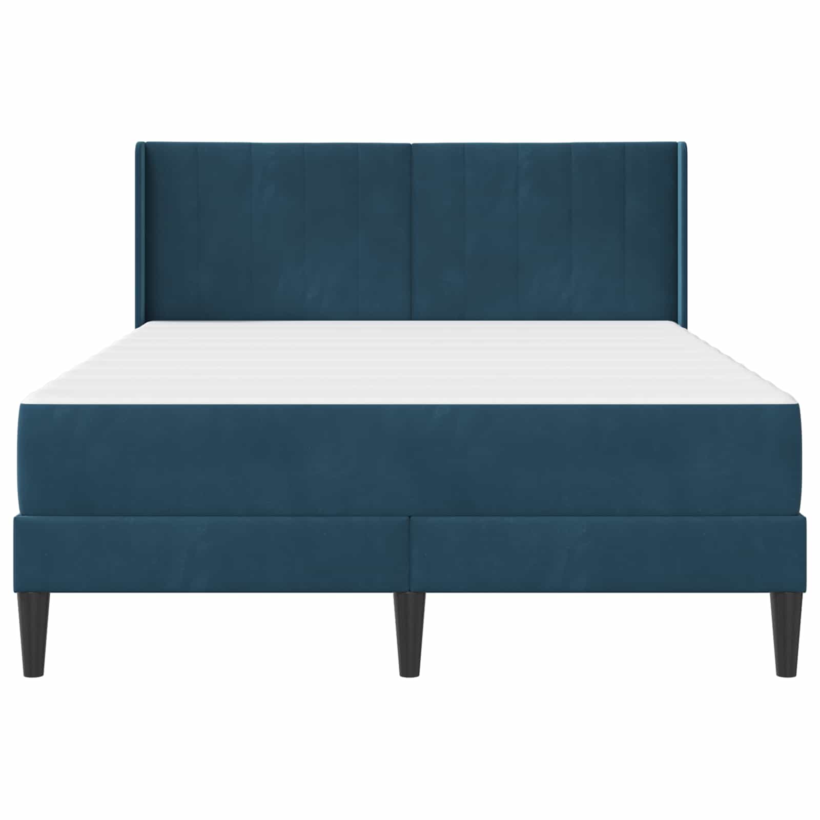 Bedframe met matras met hoofdeinde Blauw 140 x 190 cm Fluweel is nu te koop bij PeponiXL, paradijselijk wonen!