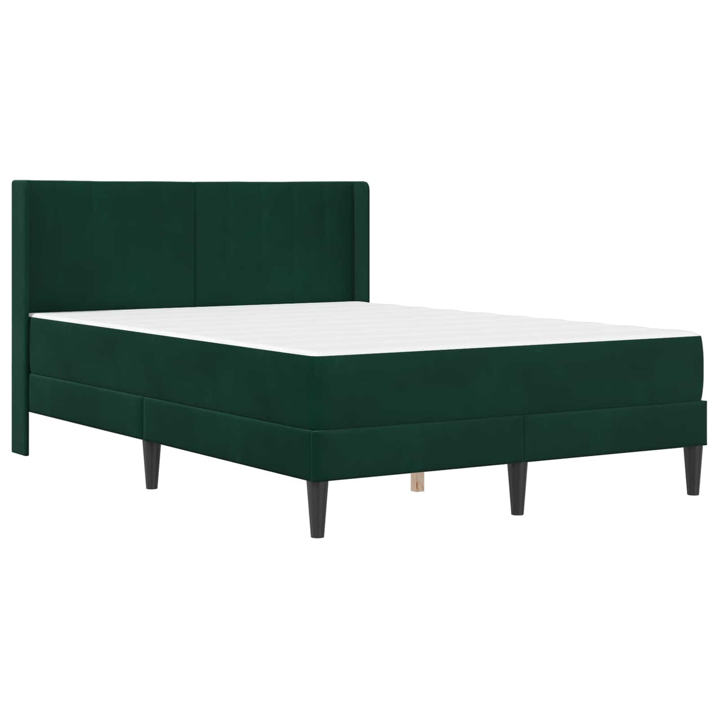 Bedframe met matras Donkergroen 140 x 200 cm Fluweel is nu te koop bij PeponiXL, paradijselijk wonen!