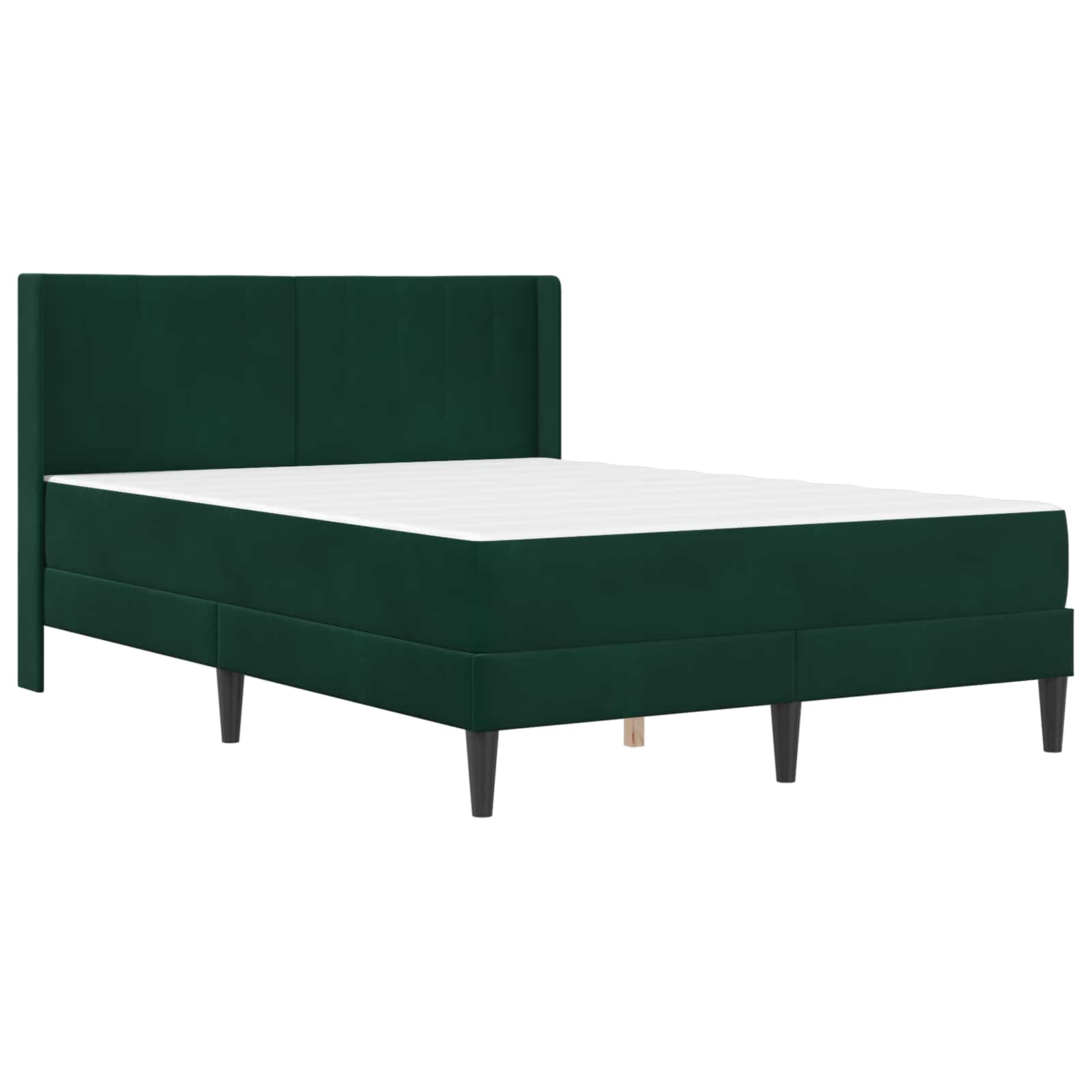 Bedframe met matras Donkergroen 140 x 200 cm Fluweel is nu te koop bij PeponiXL, paradijselijk wonen!