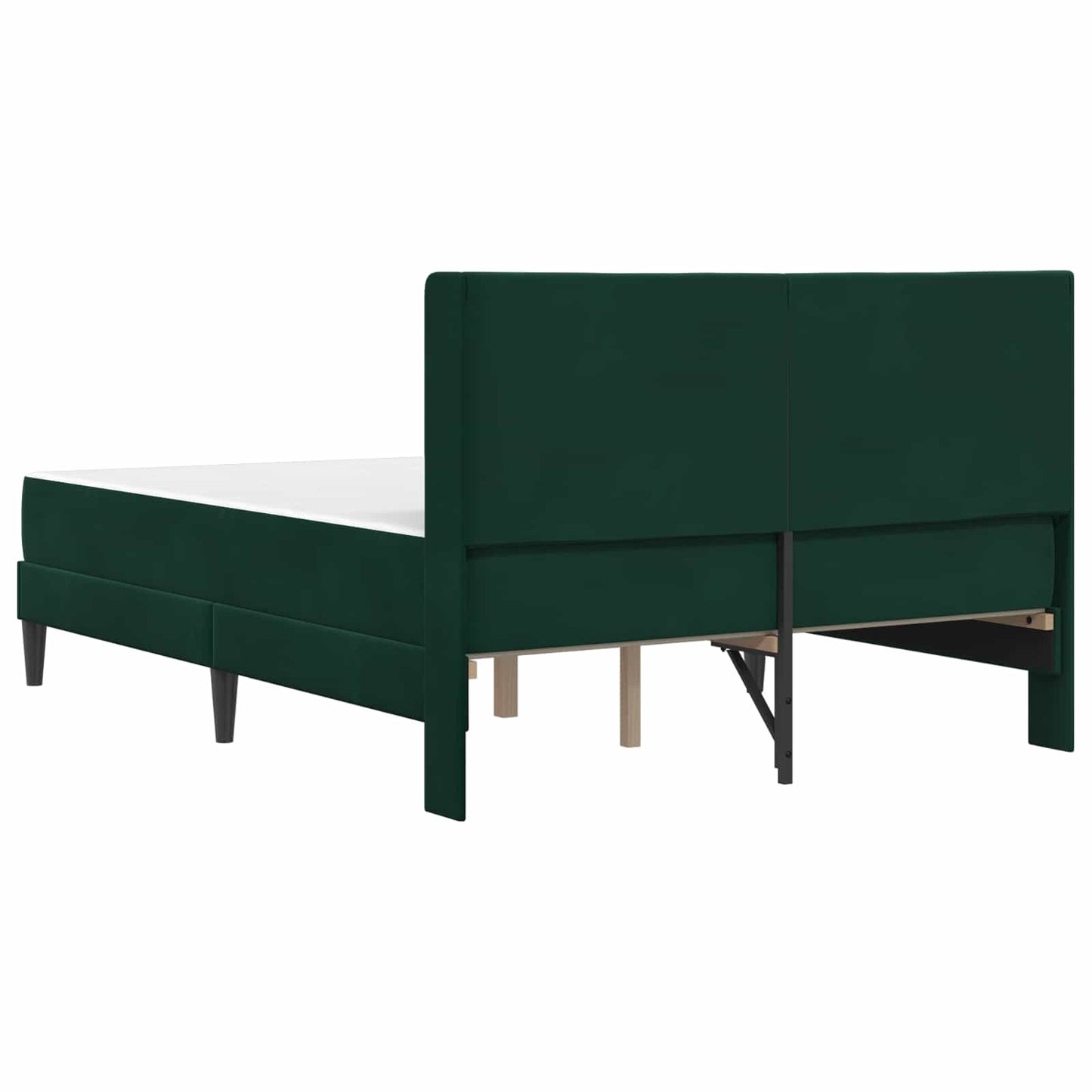 Bedframe met matras Donkergroen 140 x 200 cm Fluweel is nu te koop bij PeponiXL, paradijselijk wonen!