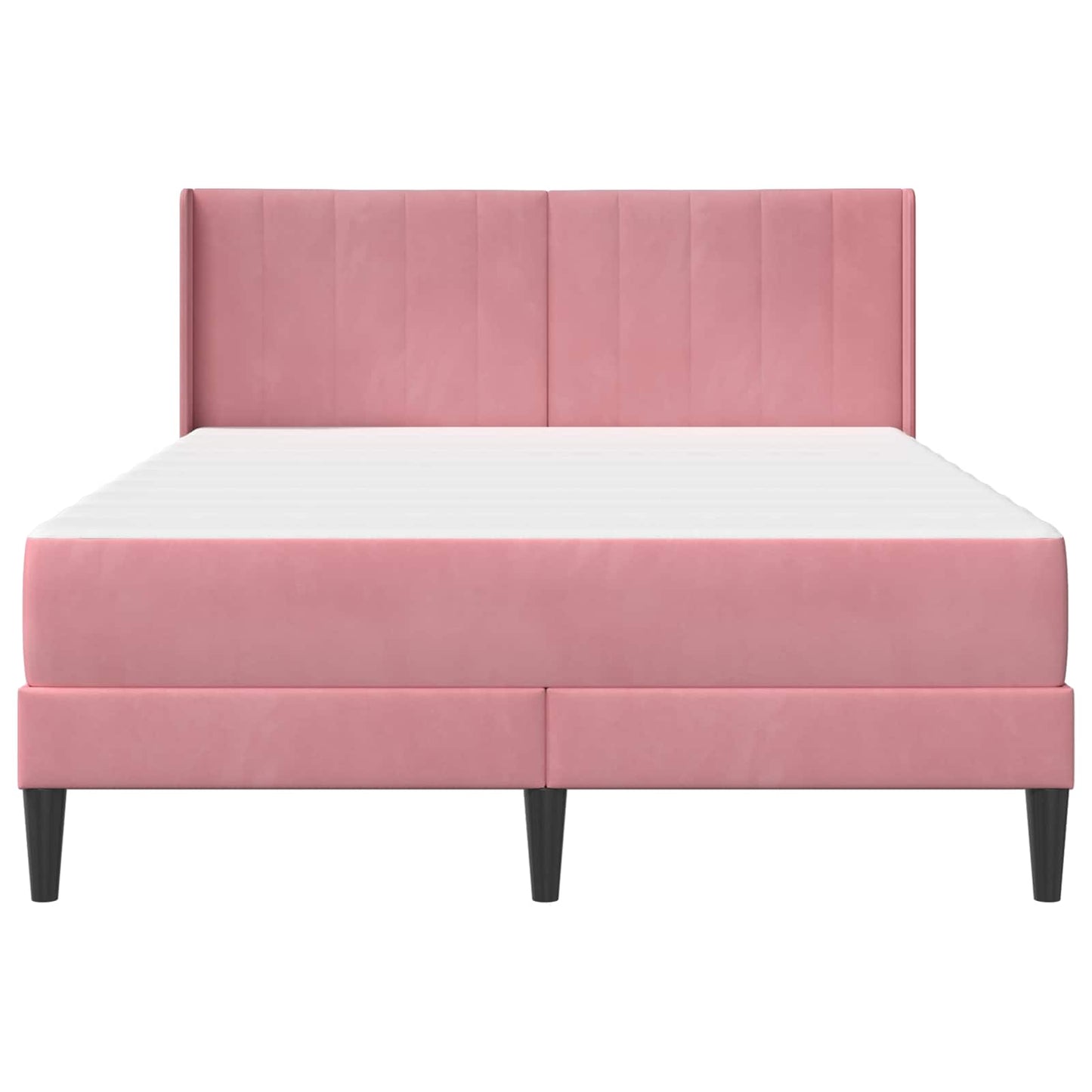 Bedframe met matras Roze 140 x 200 cm Fluweel is nu te koop bij PeponiXL, paradijselijk wonen!