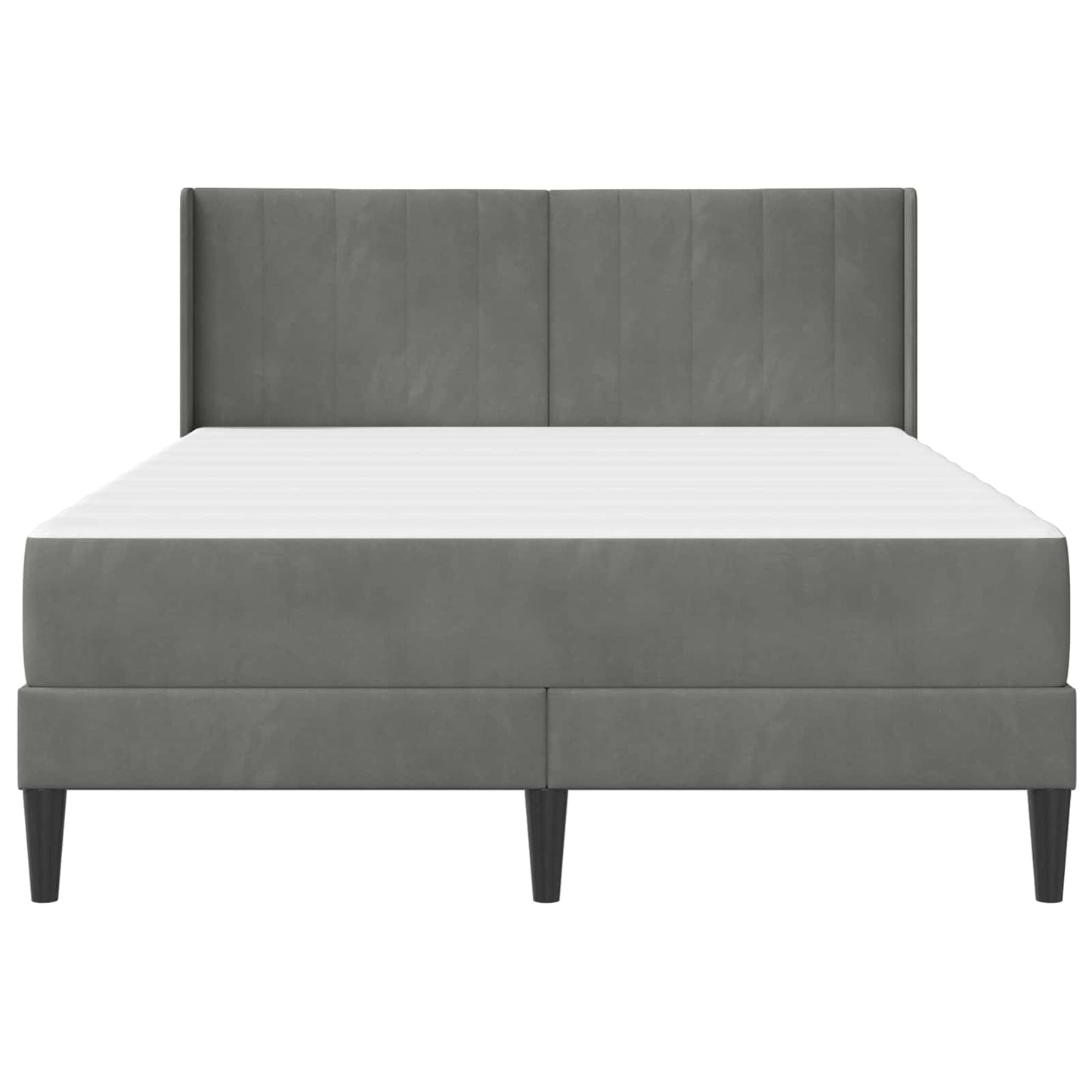 Bedframe met matras Donkergrijs 160 x 200 cm Fluweel is nu te koop bij PeponiXL, paradijselijk wonen!