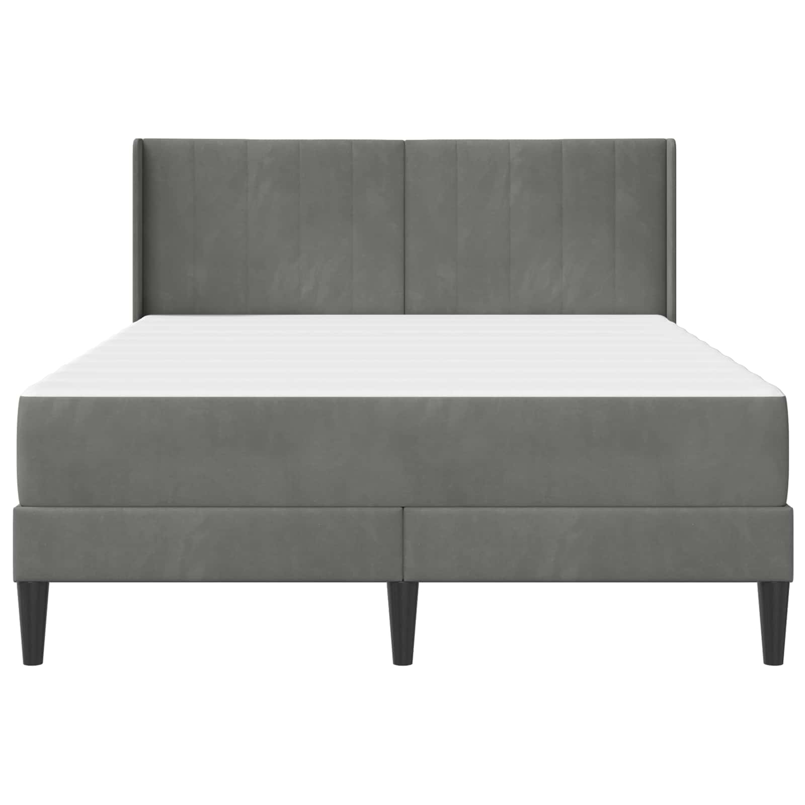 Bedframe met matras Donkergrijs 160 x 200 cm Fluweel is nu te koop bij PeponiXL, paradijselijk wonen!