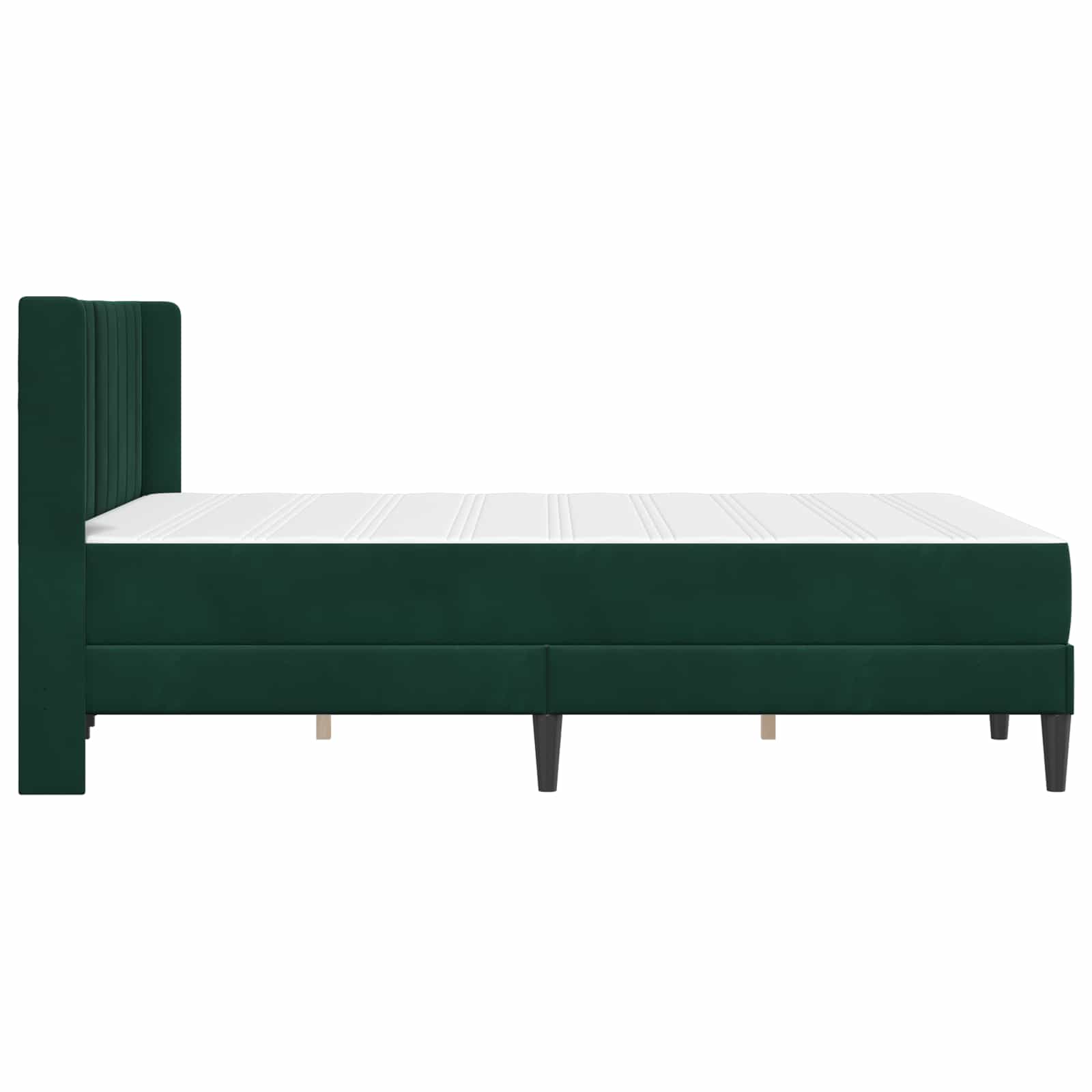 Bedframe met matras Donkergroen 160 x 200 cm Fluweel is nu te koop bij PeponiXL, paradijselijk wonen!