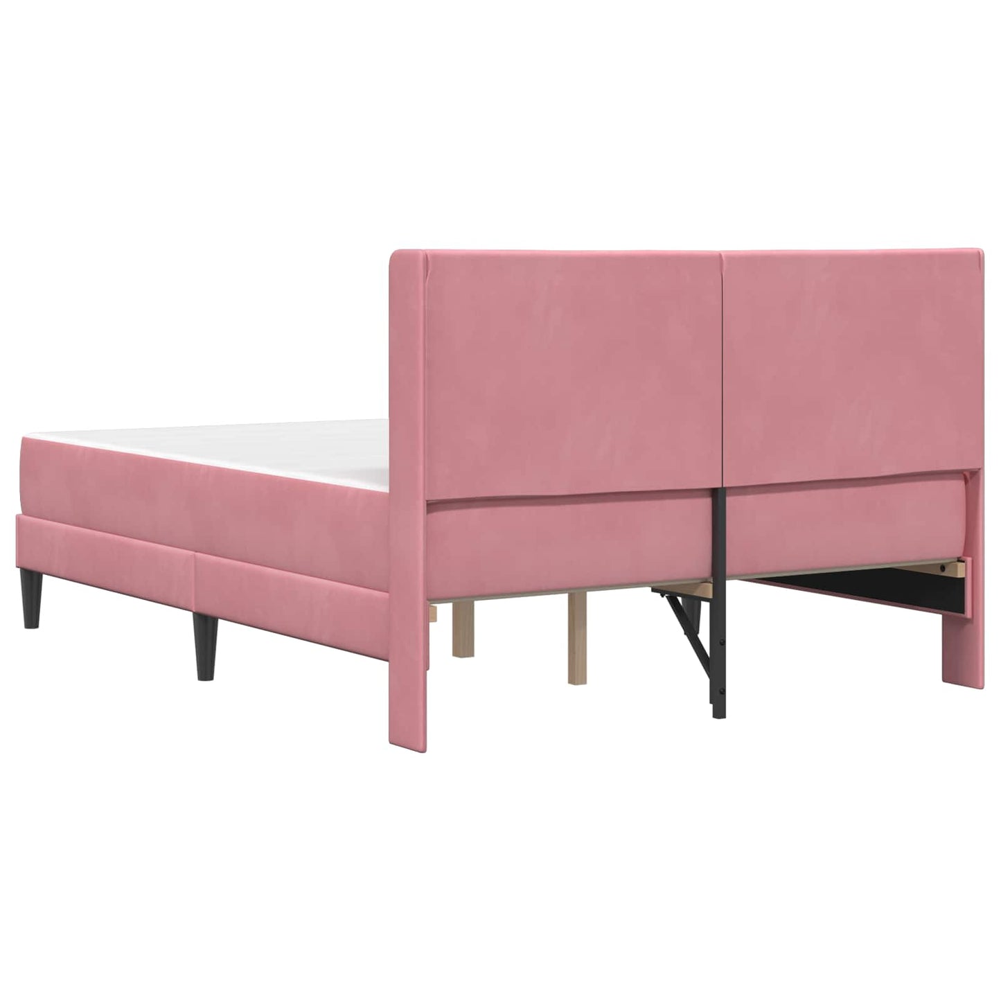 Bedframe met matras met hoofdeinde Roze 160 x 200 cm Fluweel is nu te koop bij PeponiXL, paradijselijk wonen!
